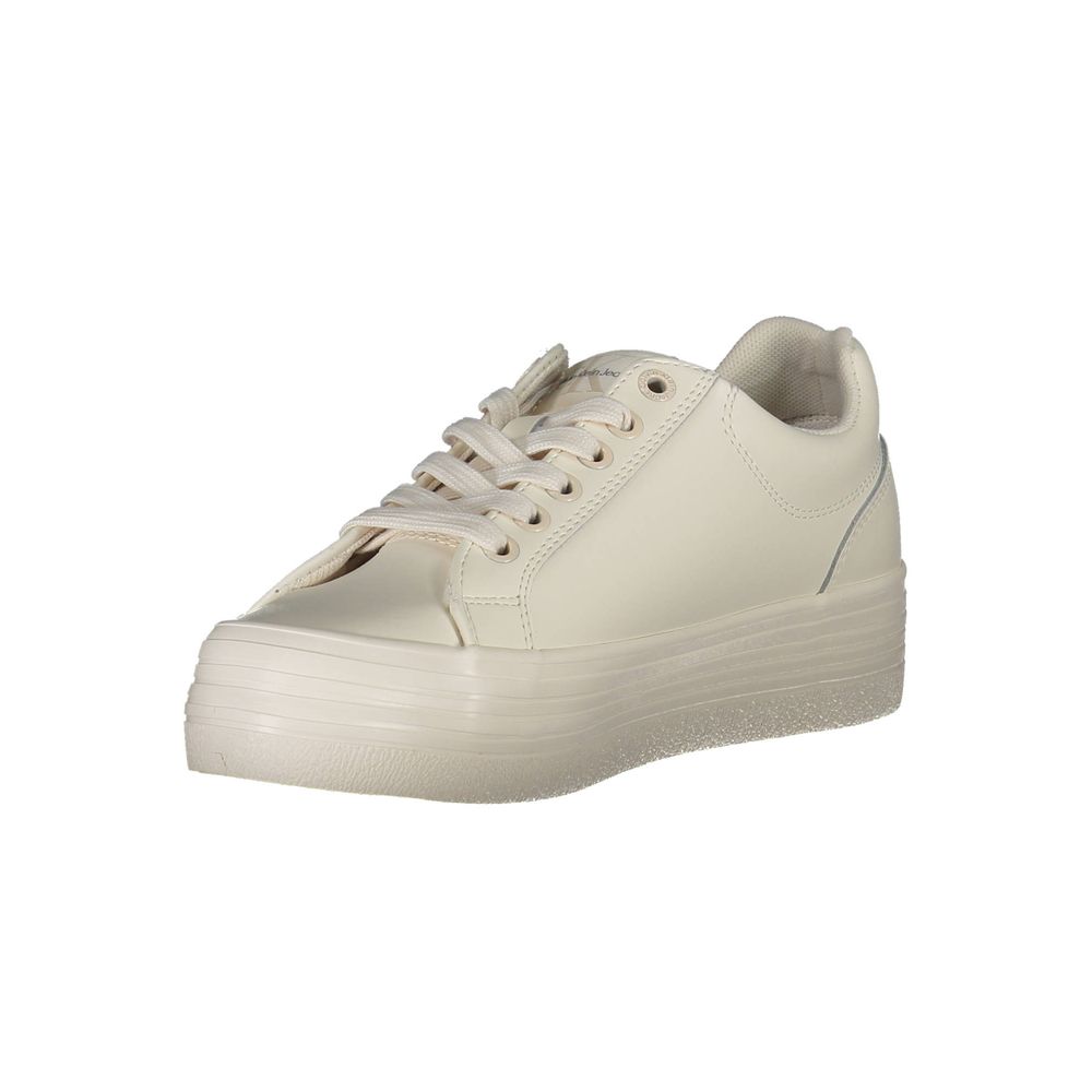 Calvin Klein White Platform Sneakers for Women detail view