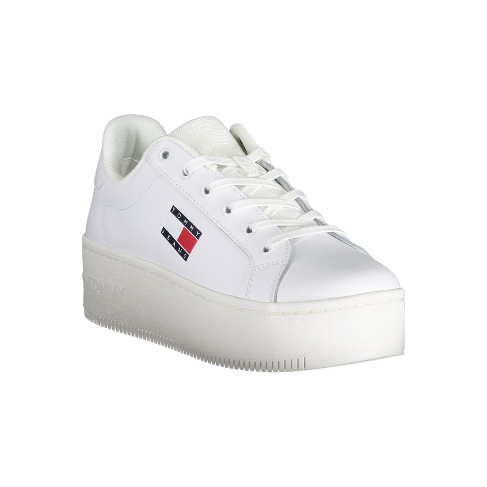Tommy Hilfiger White Platform Sneakers for Women detail view