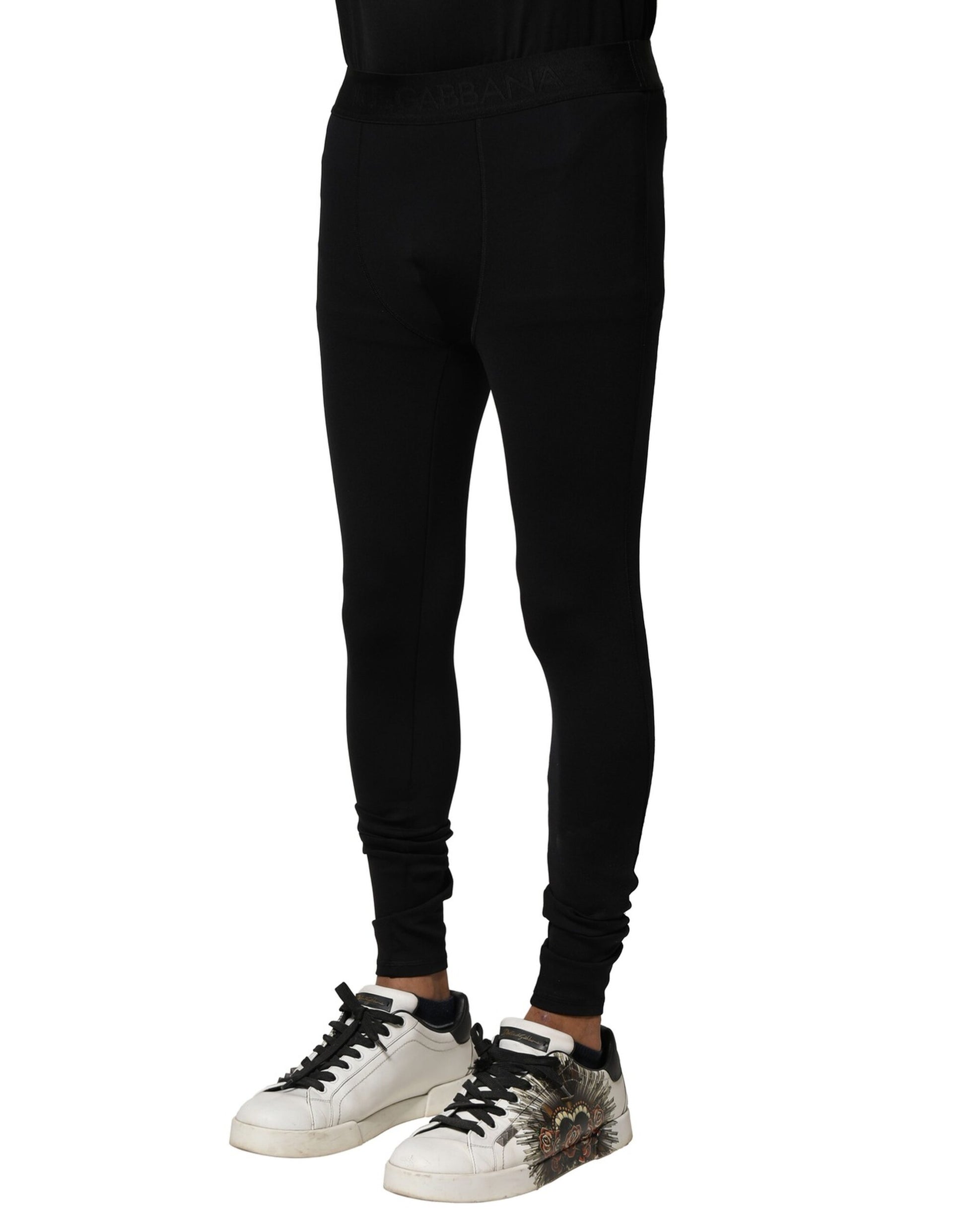 Dolce & Gabbana Black Skinny Pants for Men detail view