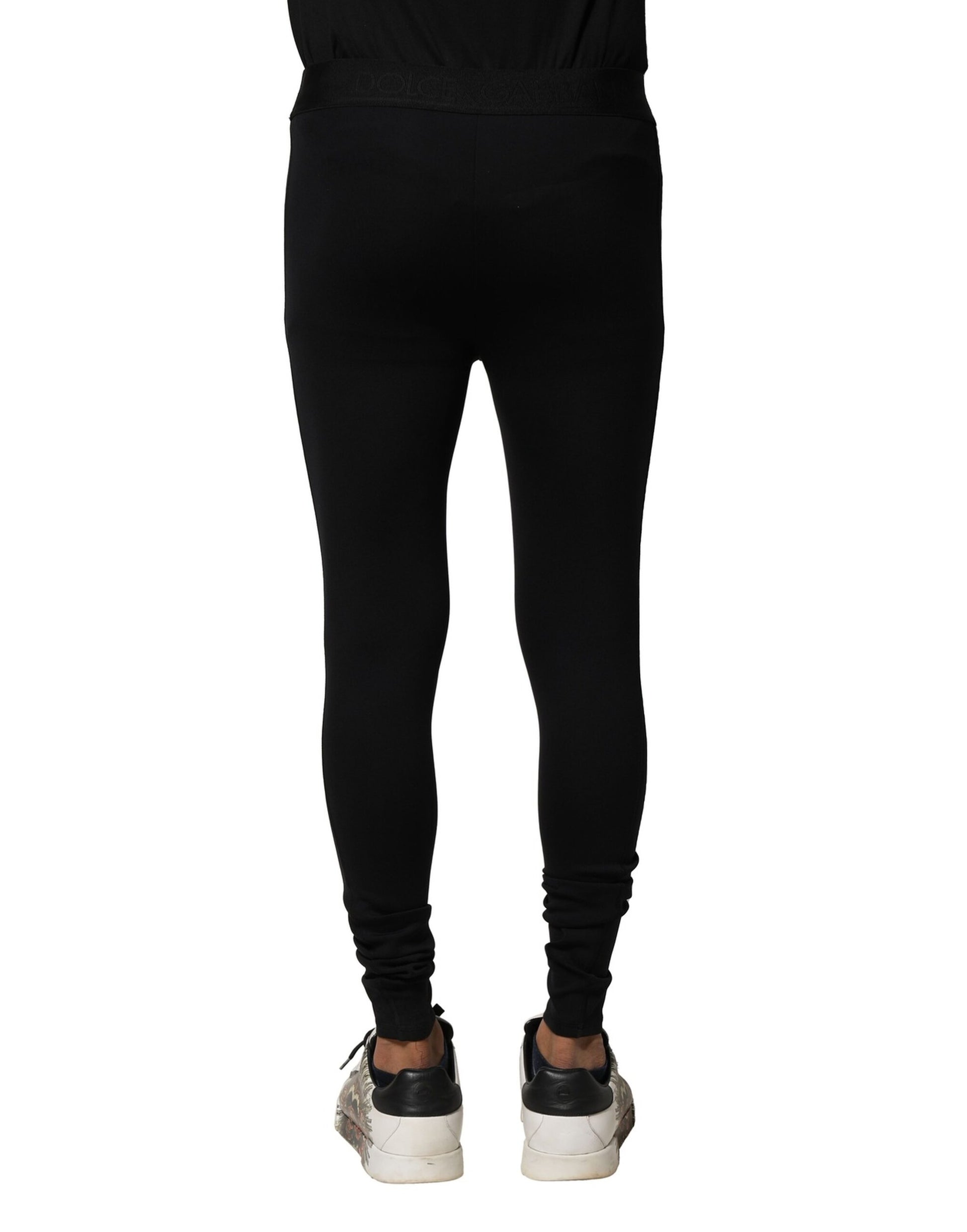 Dolce & Gabbana Black Skinny Pants for Men side view