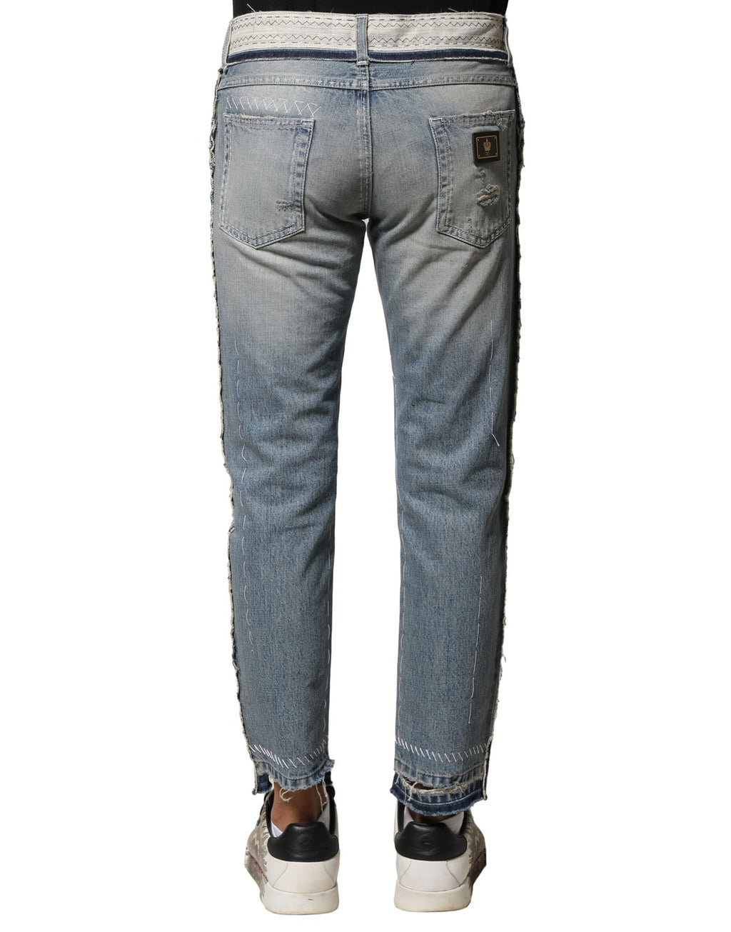 Dolce & Gabbana Blue Straight Leg Jeans for Men side view