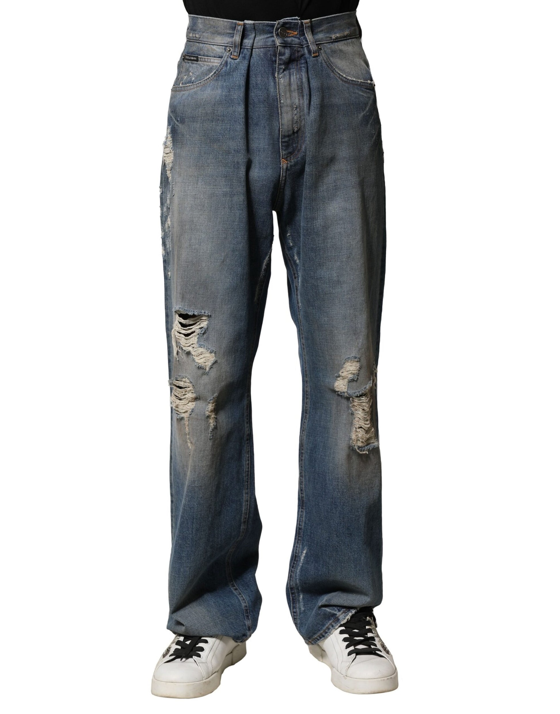Dolce & Gabbana Blue Straight Leg Jeans for Men alternate view