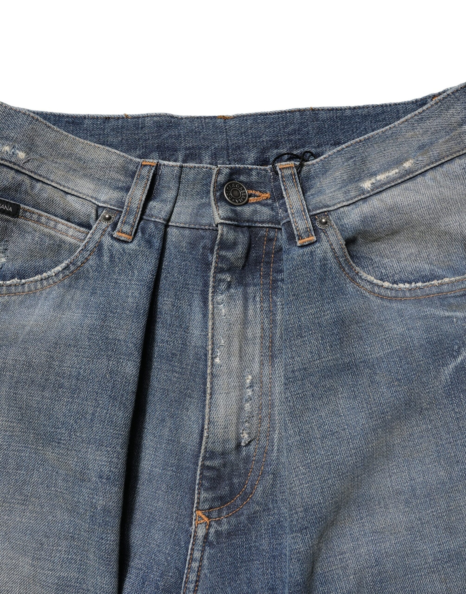 Dolce & Gabbana Blue Straight Leg Jeans for Men additional view
