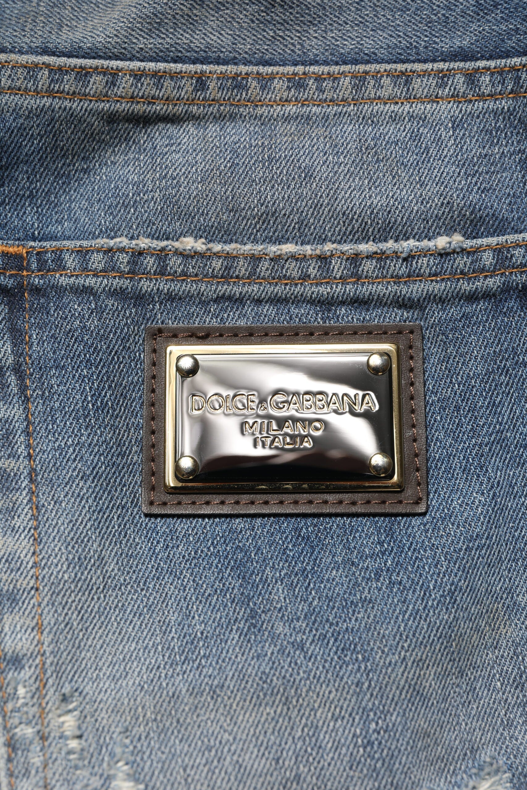 Dolce & Gabbana Blue Straight Leg Jeans for Men additional view