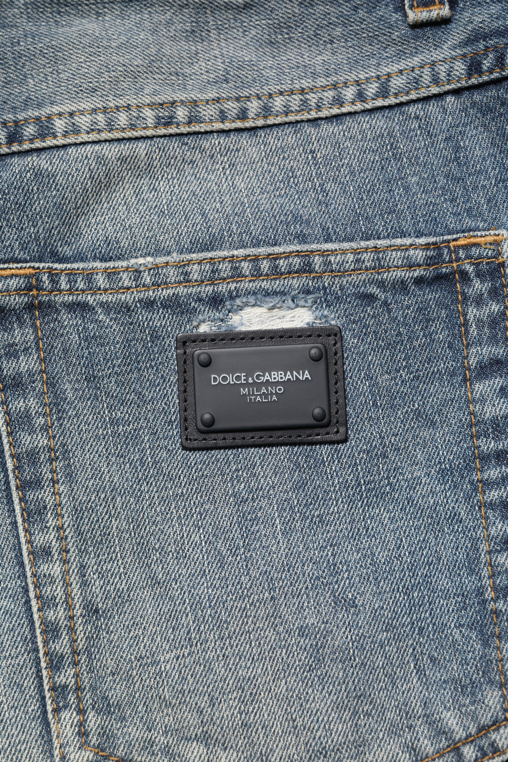 Dolce & Gabbana Blue Straight Leg Jeans for Men additional view