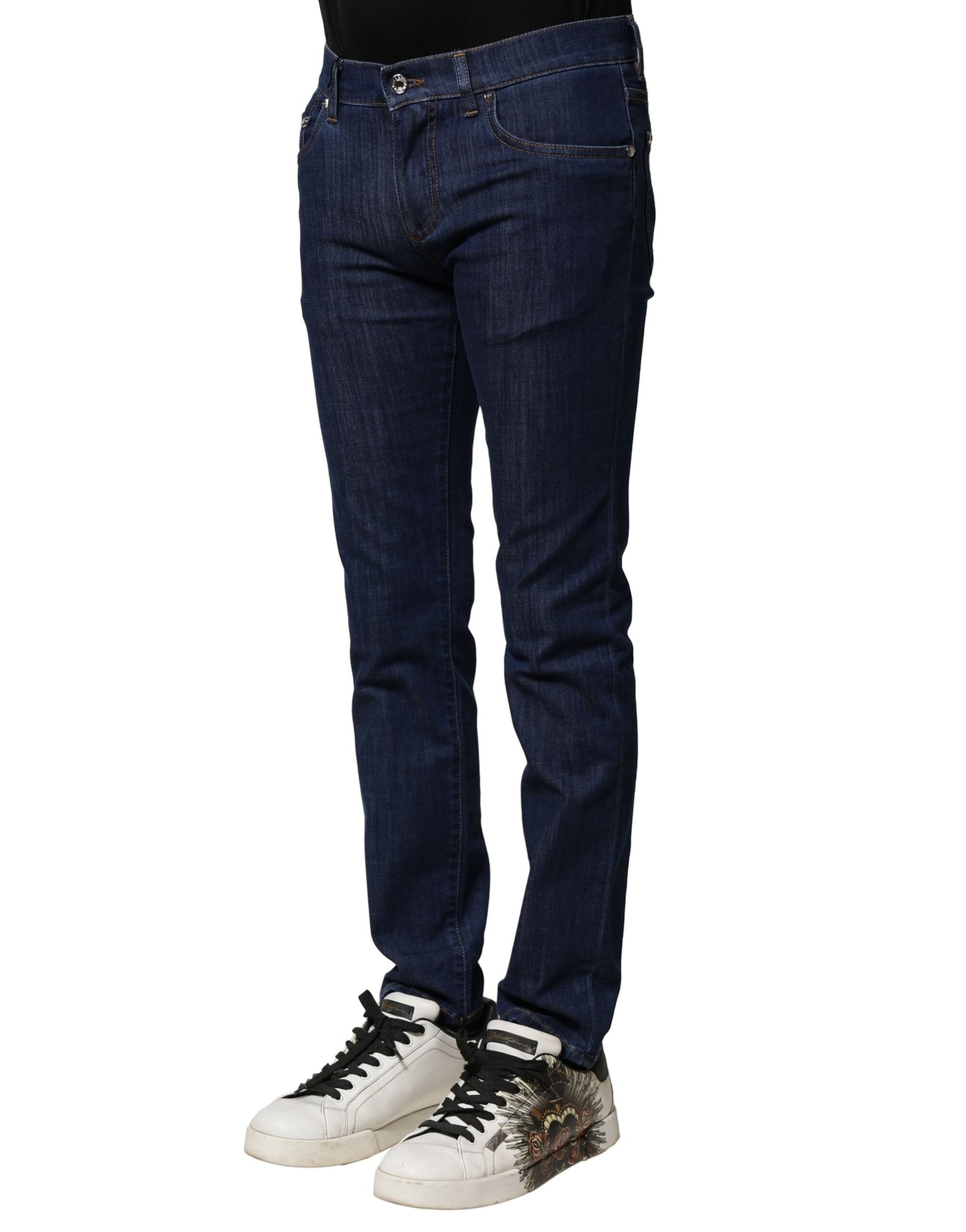 Dolce & Gabbana Blue Skinny Jeans for Men detail view