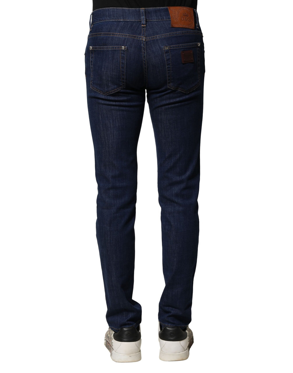 Dolce & Gabbana Blue Skinny Jeans for Men side view