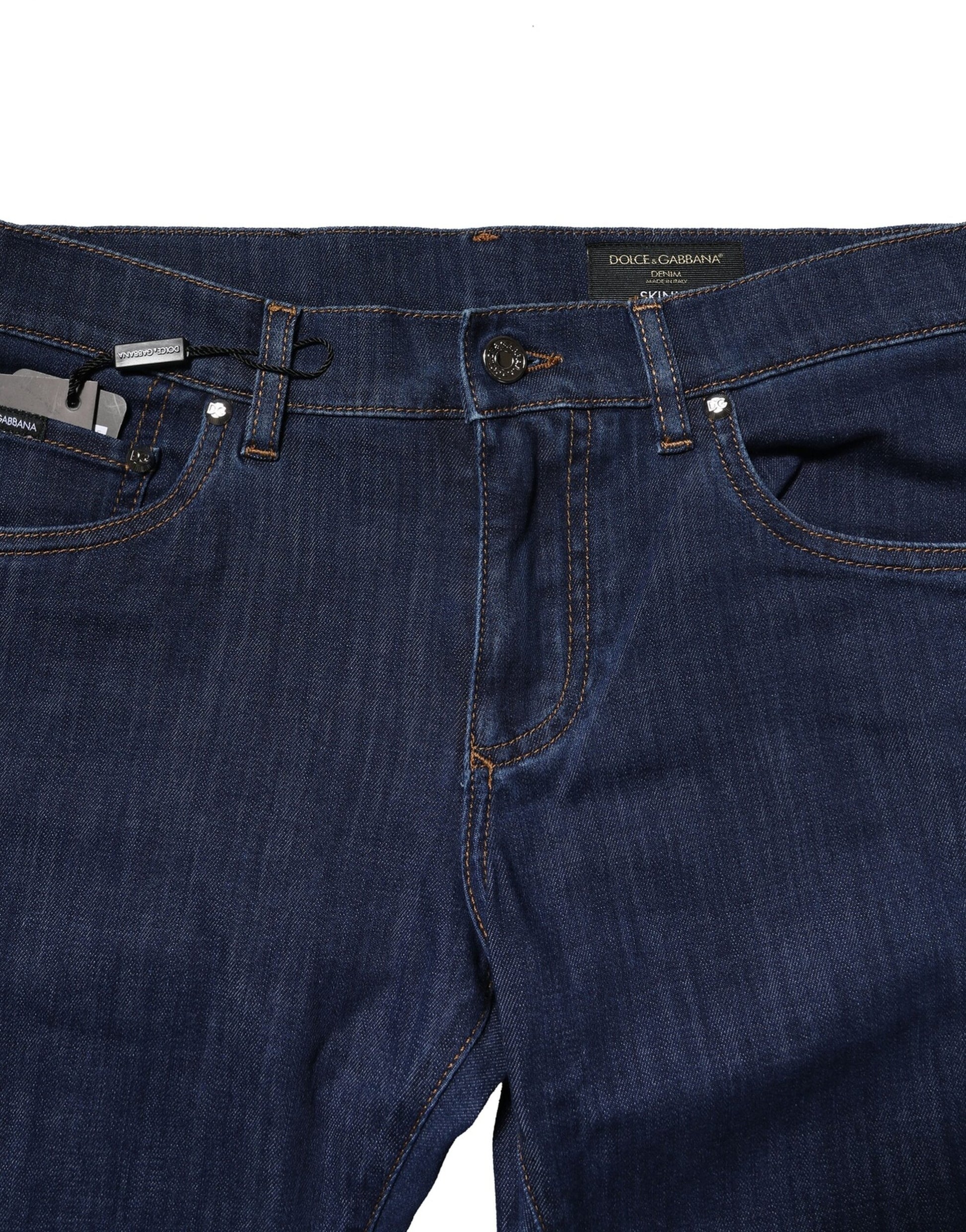Dolce & Gabbana Blue Skinny Jeans for Men additional view