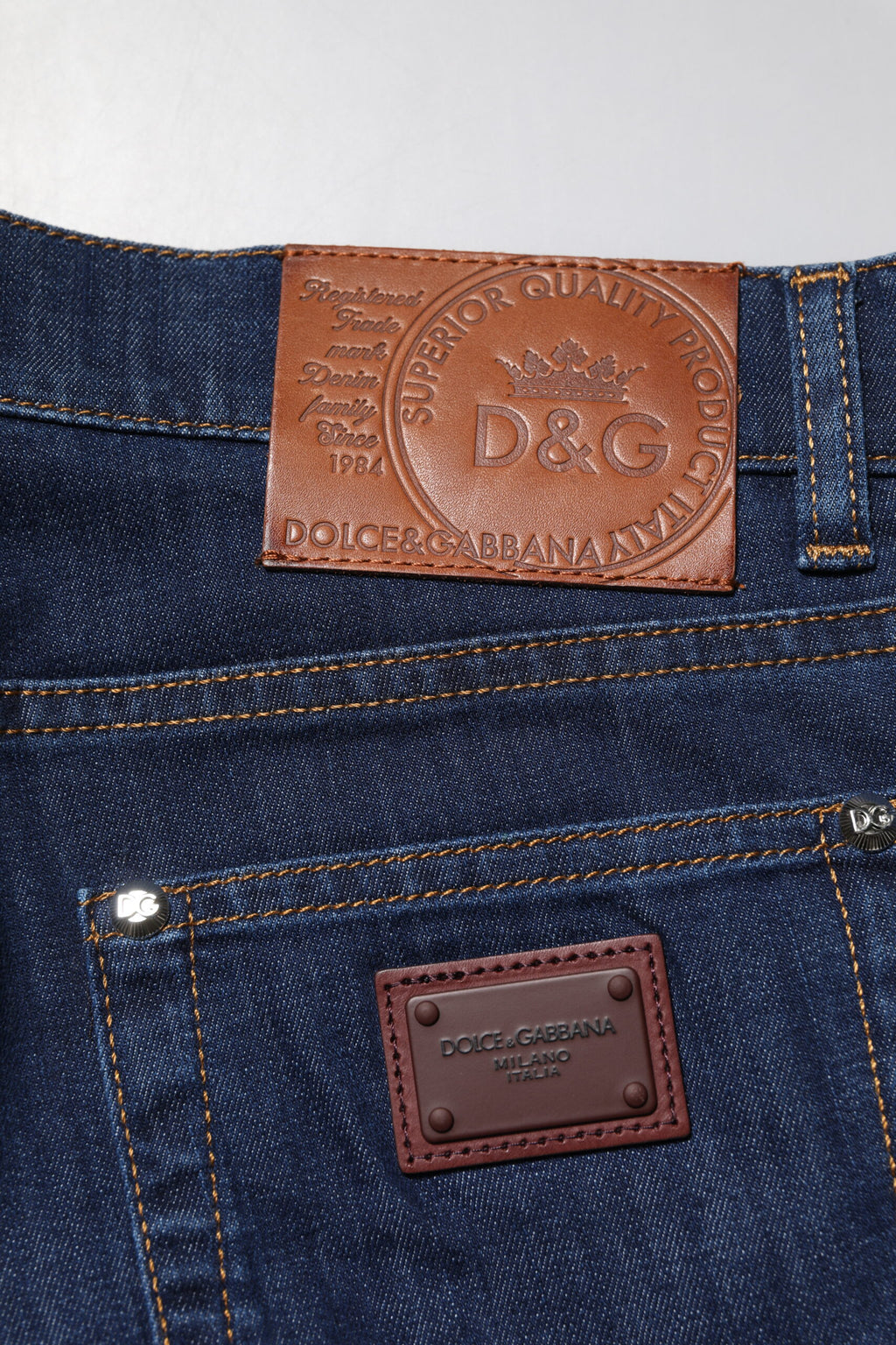 Dolce & Gabbana Blue Skinny Jeans for Men additional view