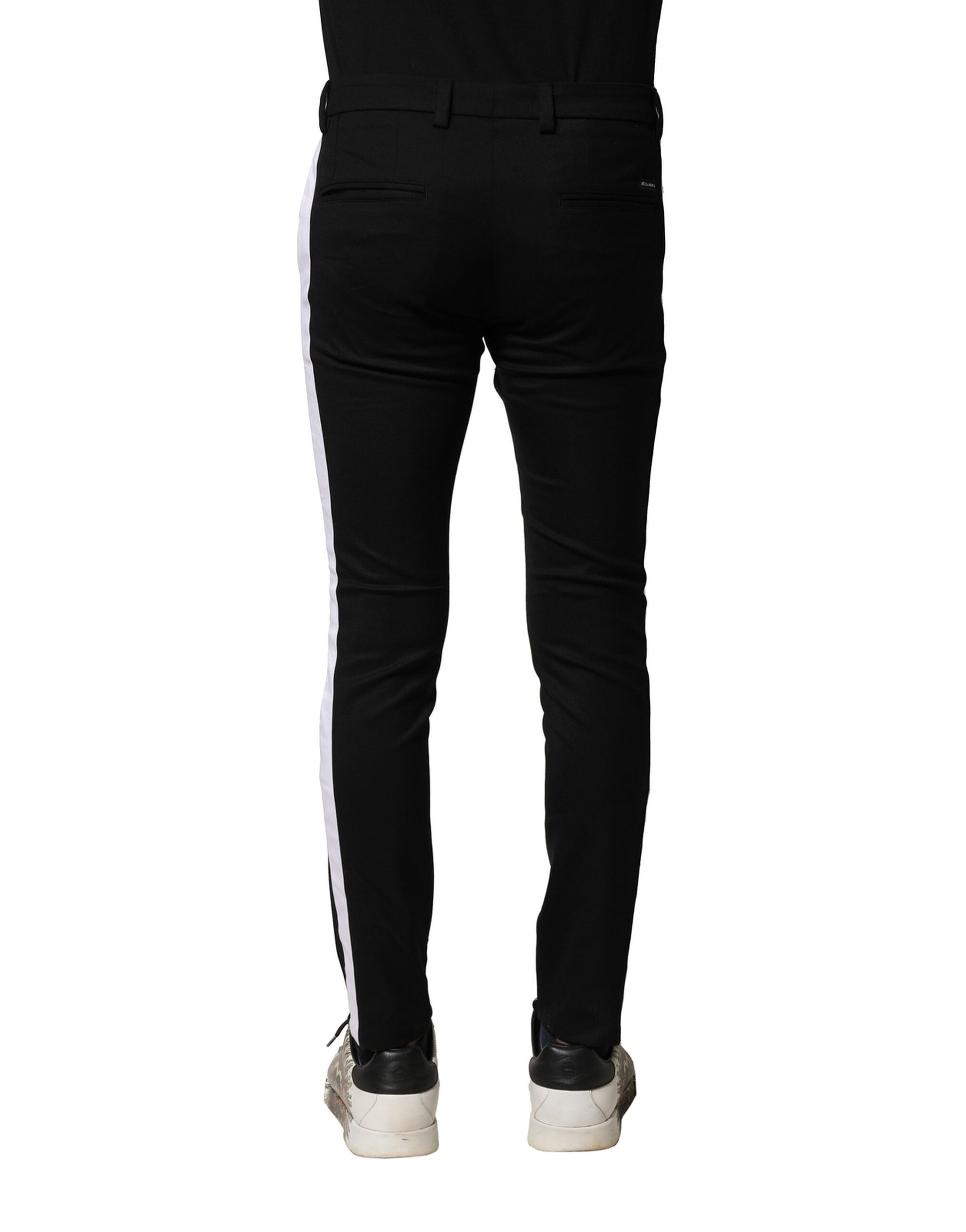 Dolce & Gabbana Black Skinny Pants for Men side view