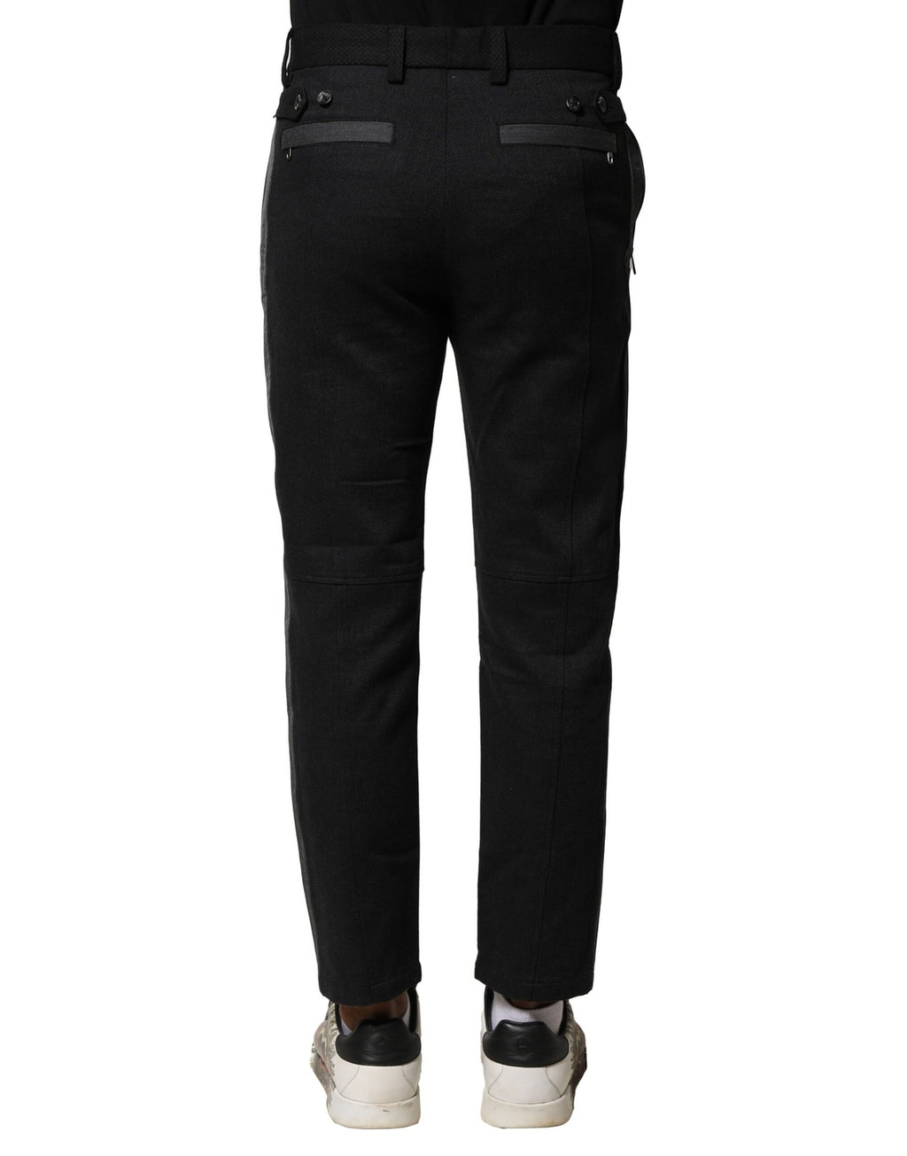 Dolce & Gabbana Black Skinny Pants for Men side view