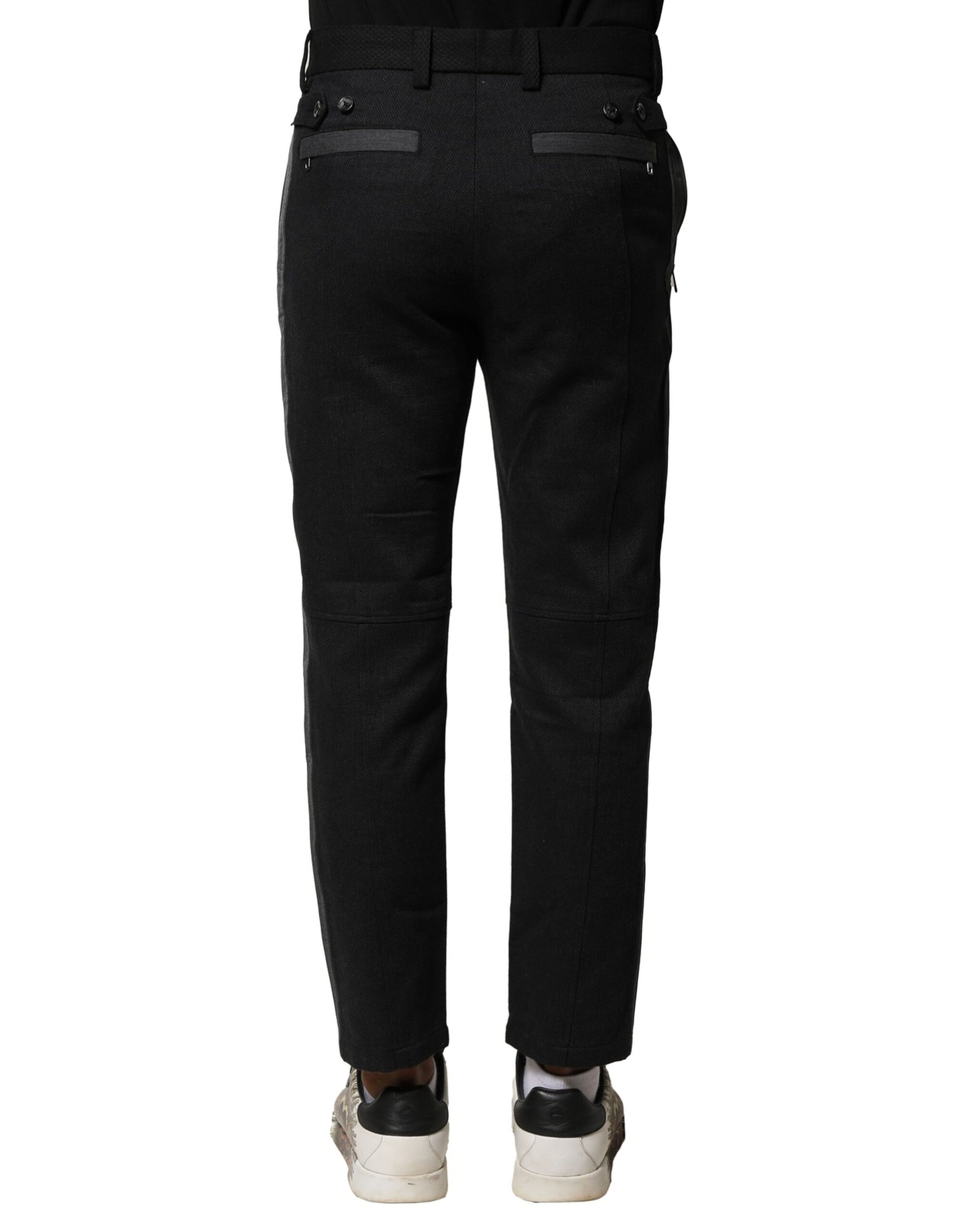 Dolce & Gabbana Black Skinny Pants for Men side view
