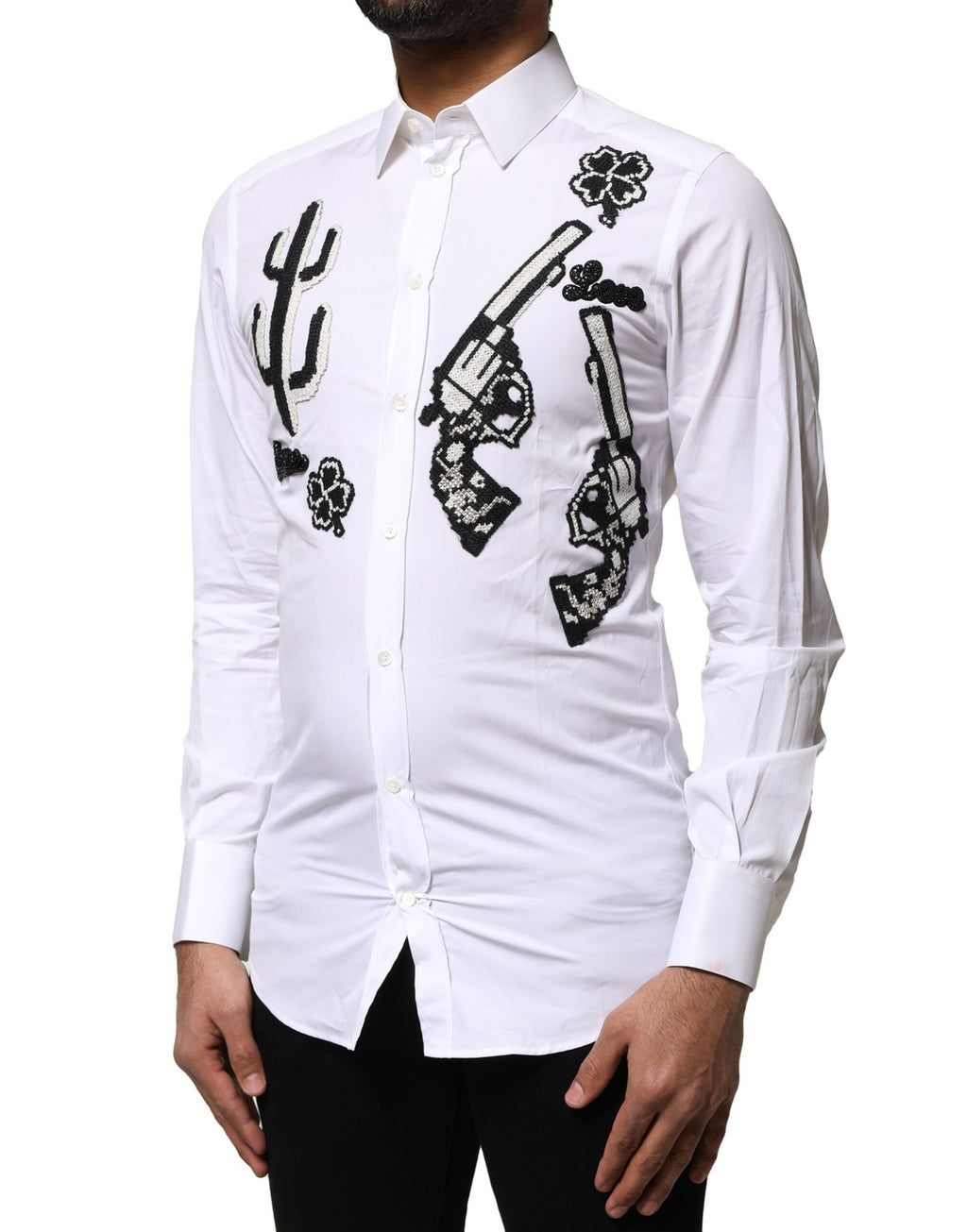 Dolce & Gabbana White Dress Shirt for Men detail view