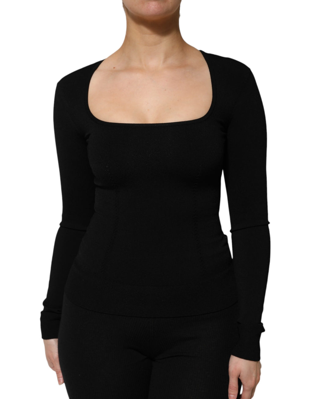 Dolce & Gabbana Black Long Sleeve T-Shirt for Women alternate view
