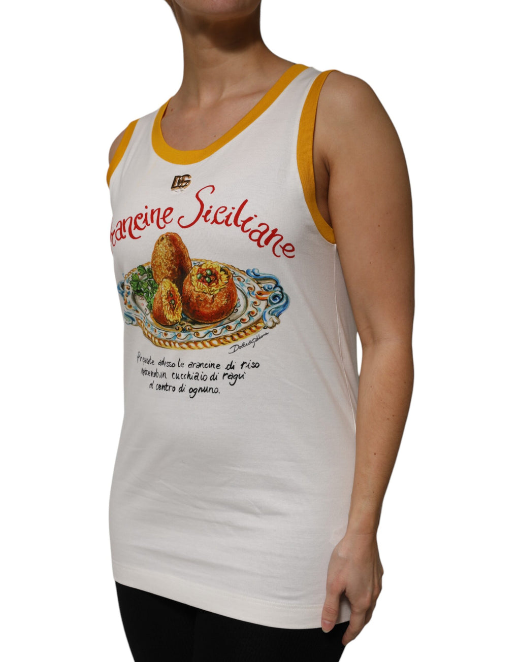 Dolce & Gabbana White Tank Tops T for Women detail view