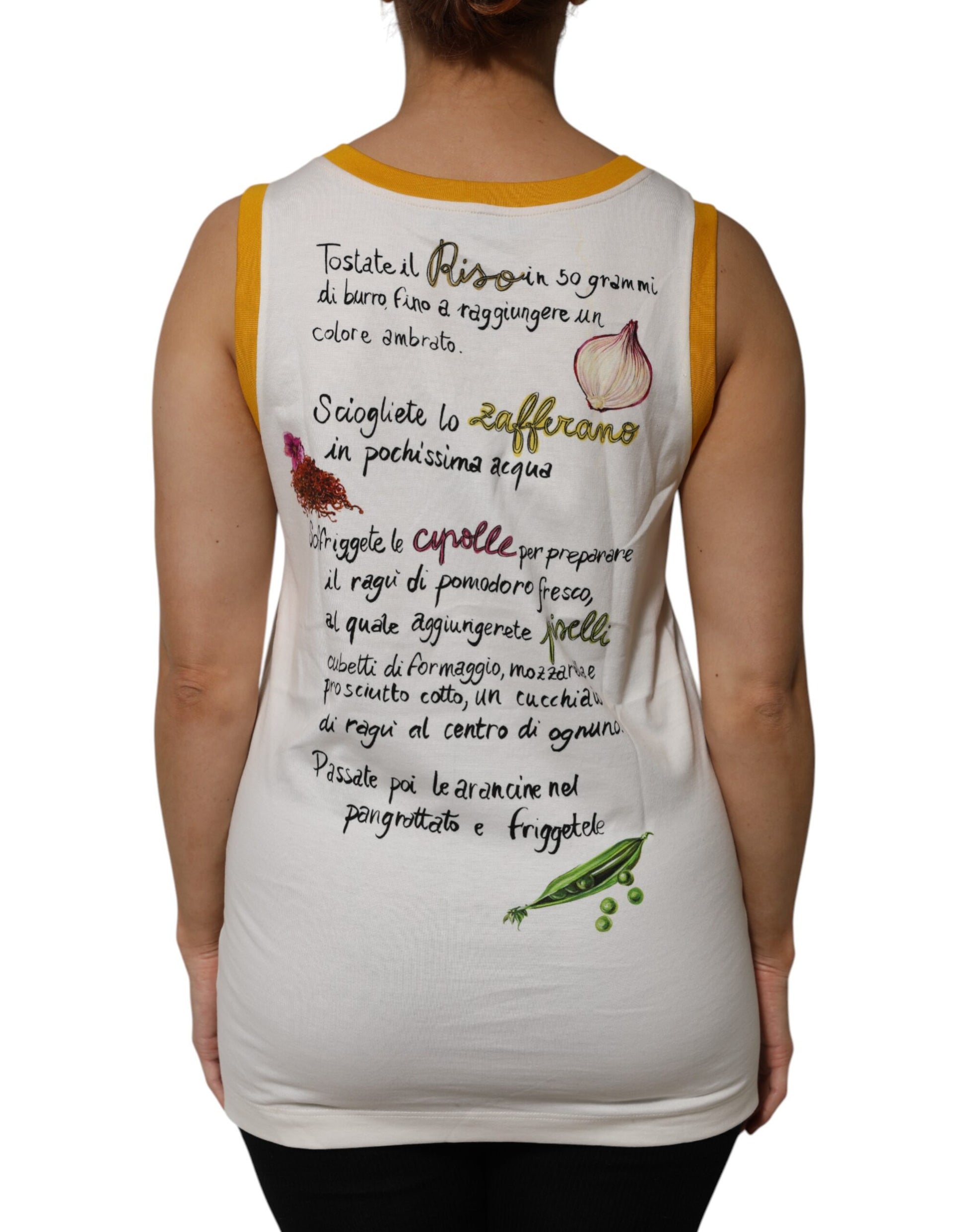 Dolce & Gabbana White Tank Tops T for Women side view
