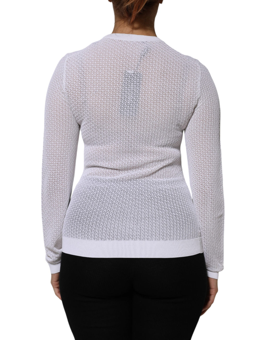 Dolce & Gabbana White Long Sleeve T-Shirt for Women side view