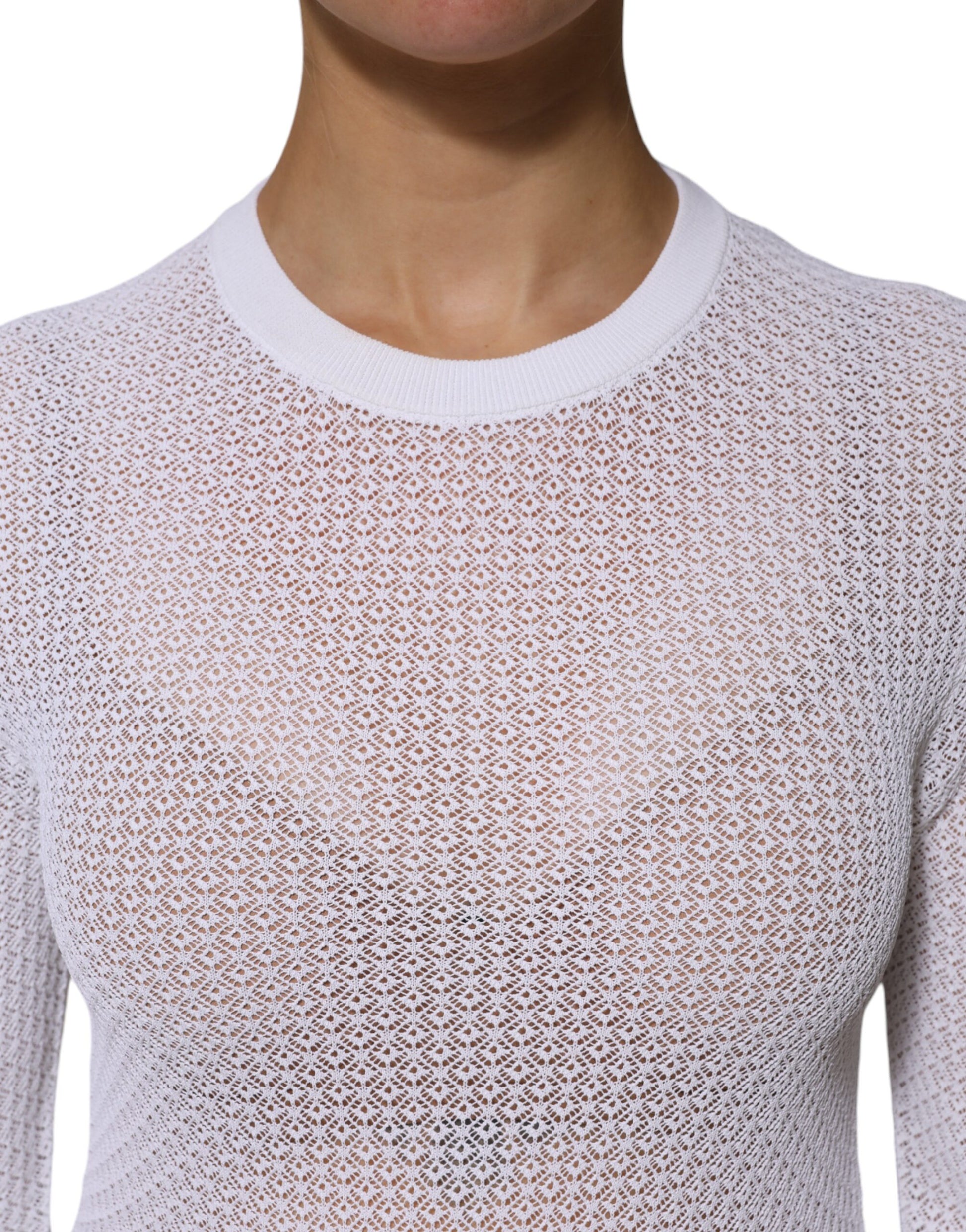 Dolce & Gabbana White Long Sleeve T-Shirt for Women additional view