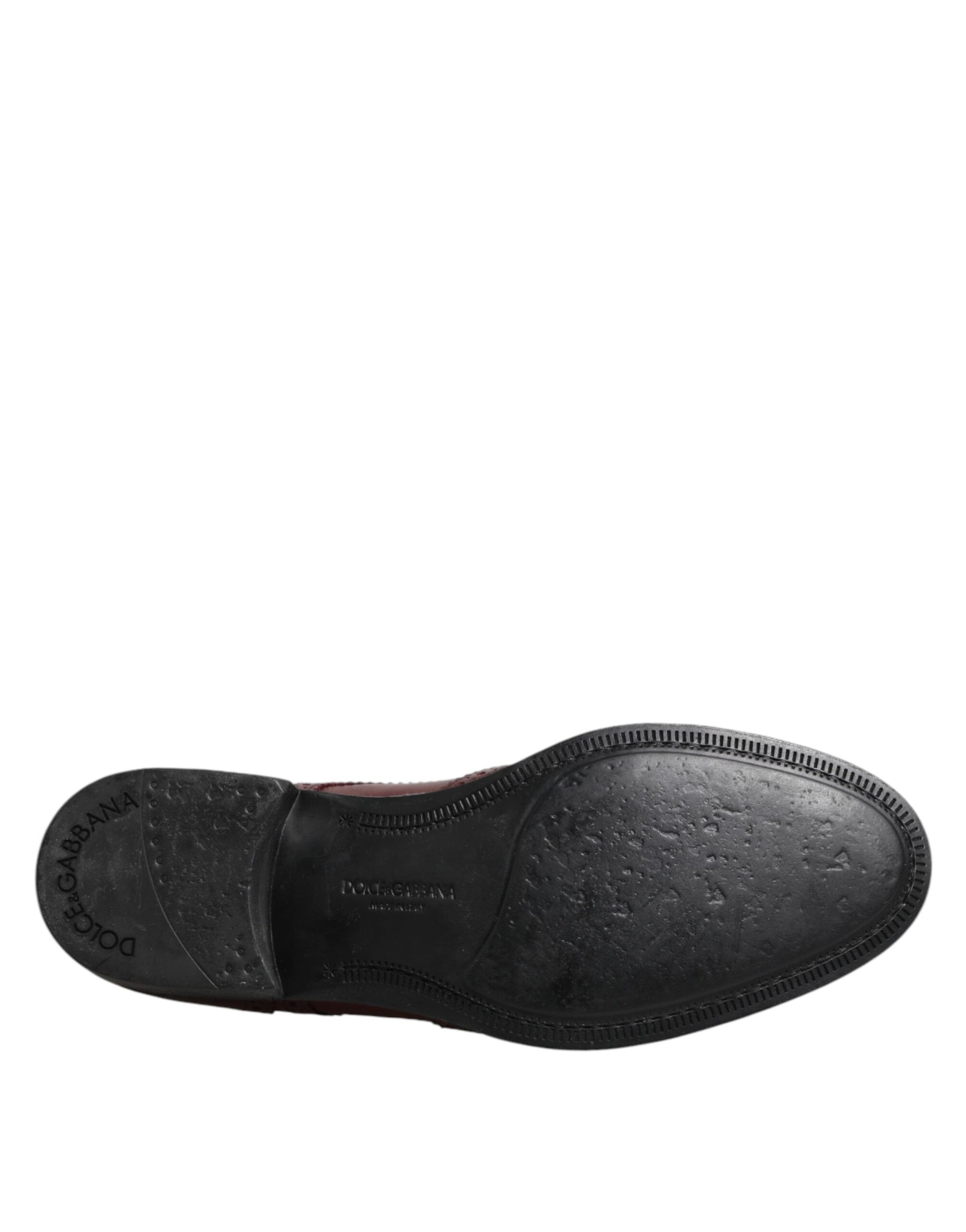 Dolce & Gabbana Brown Leather Lace Up Derby Dress Shoes