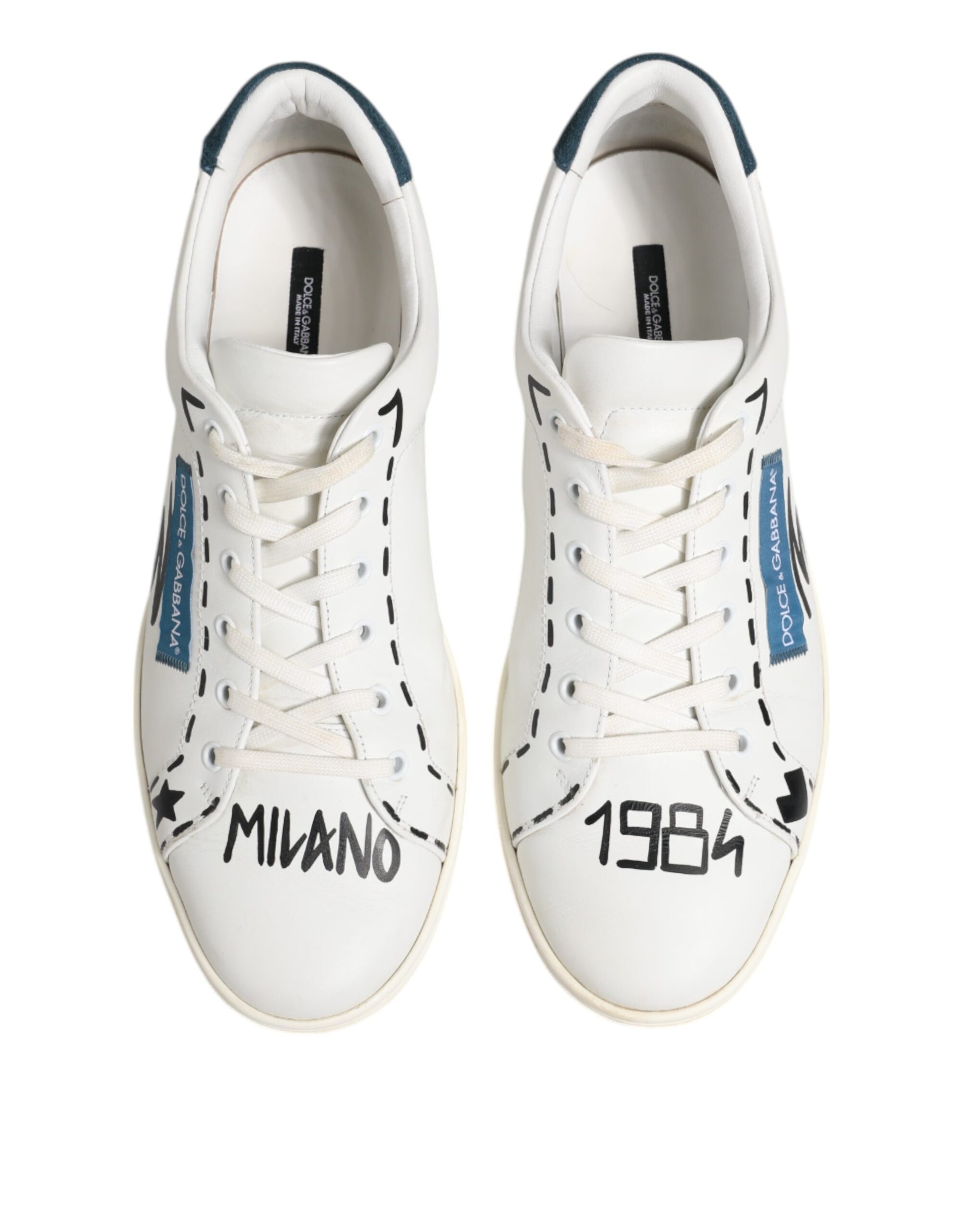 Dolce & Gabbana White Low Top Sneakers for Men detail view
