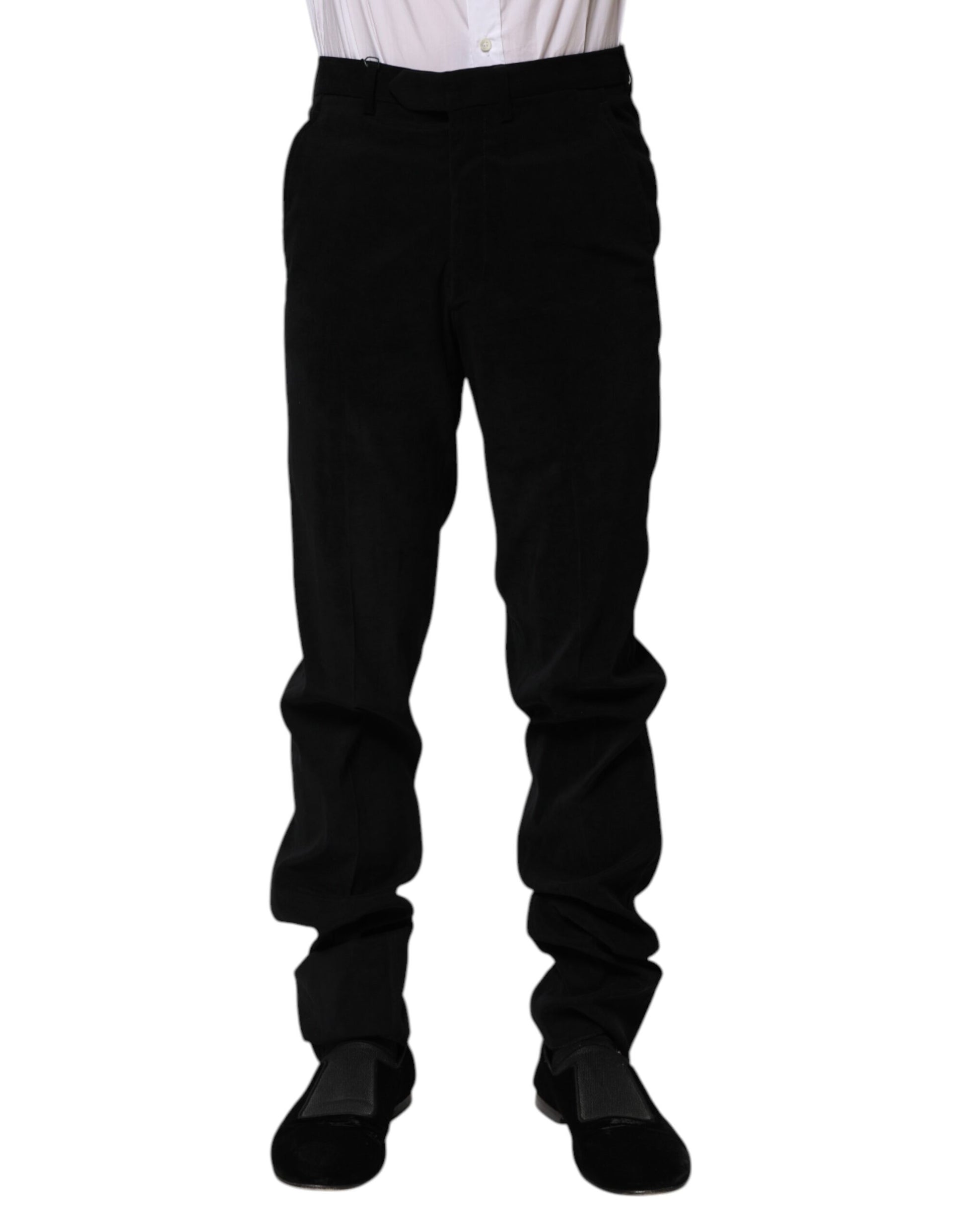 Pantalon de cérémonie BENCIVENGA noir taille mi-haute