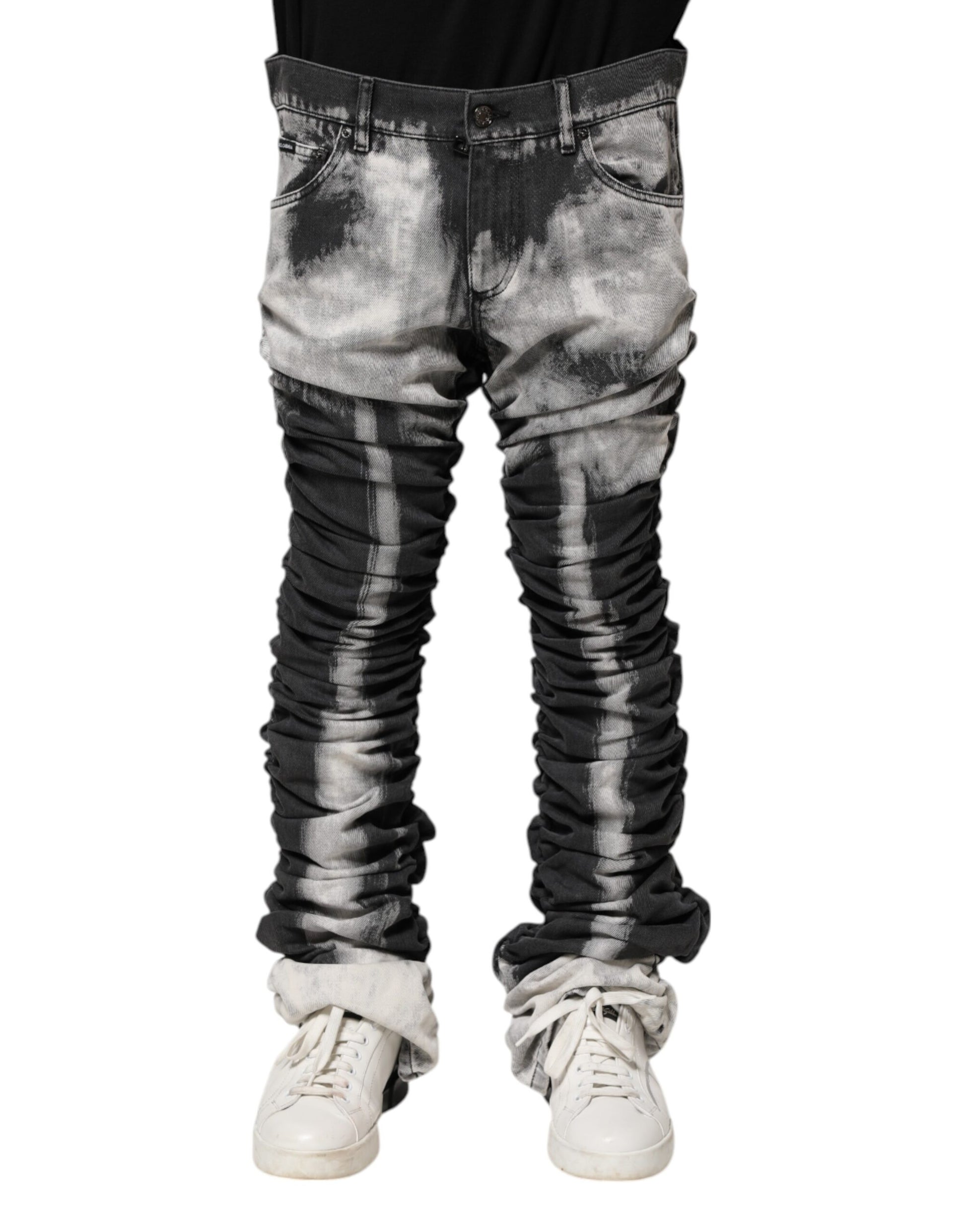 Dolce & Gabbana Black Straight Leg Jeans for Men