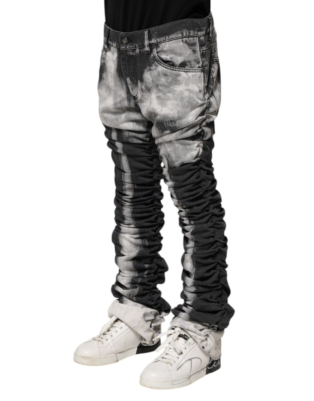 Dolce & Gabbana Black Straight Leg Jeans for Men detail view