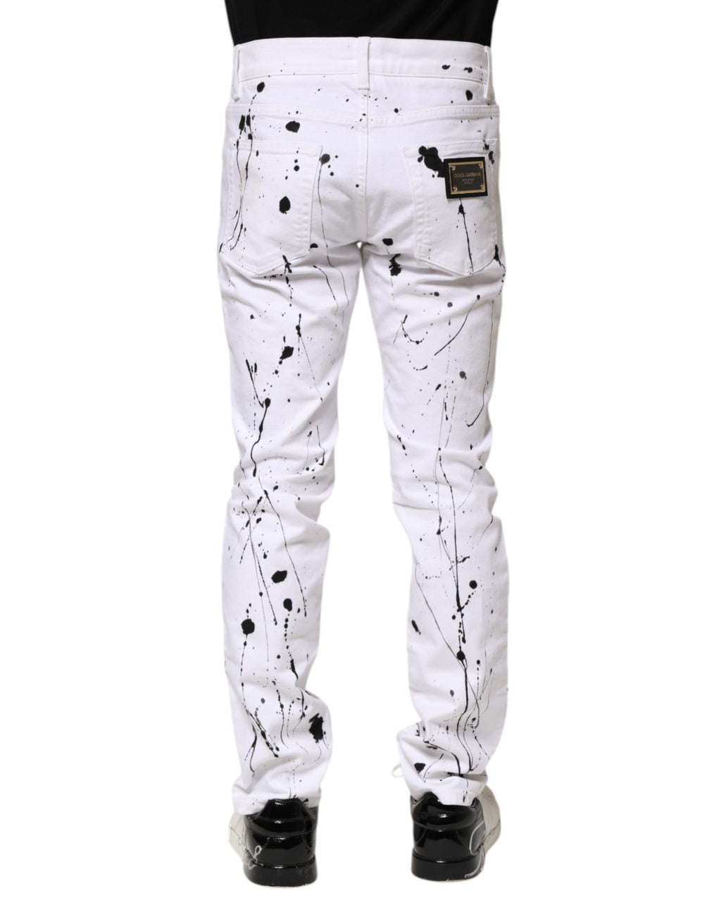 Dolce & Gabbana White Skinny Jeans for Men side view