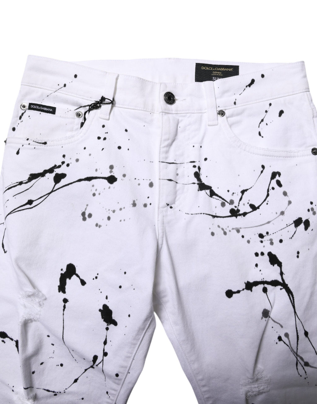 Dolce & Gabbana White Skinny Jeans for Men additional view