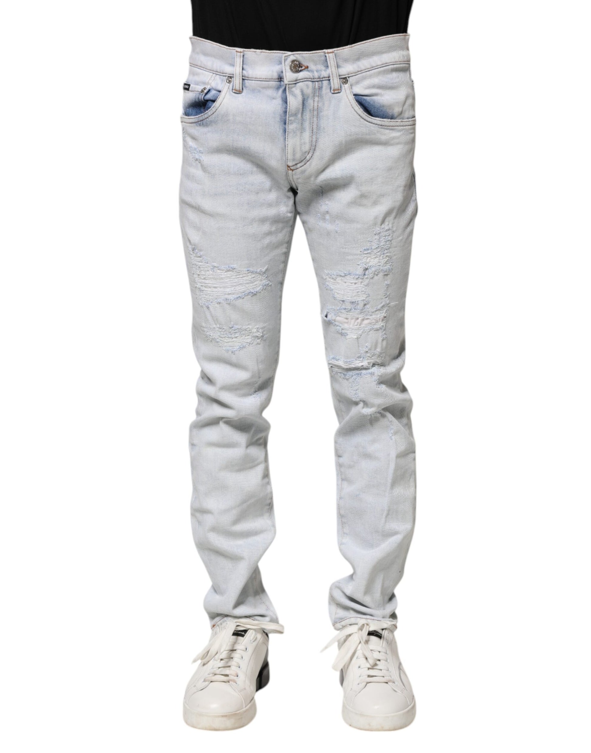 Dolce & Gabbana Blue Skinny Jeans for Men alternate view