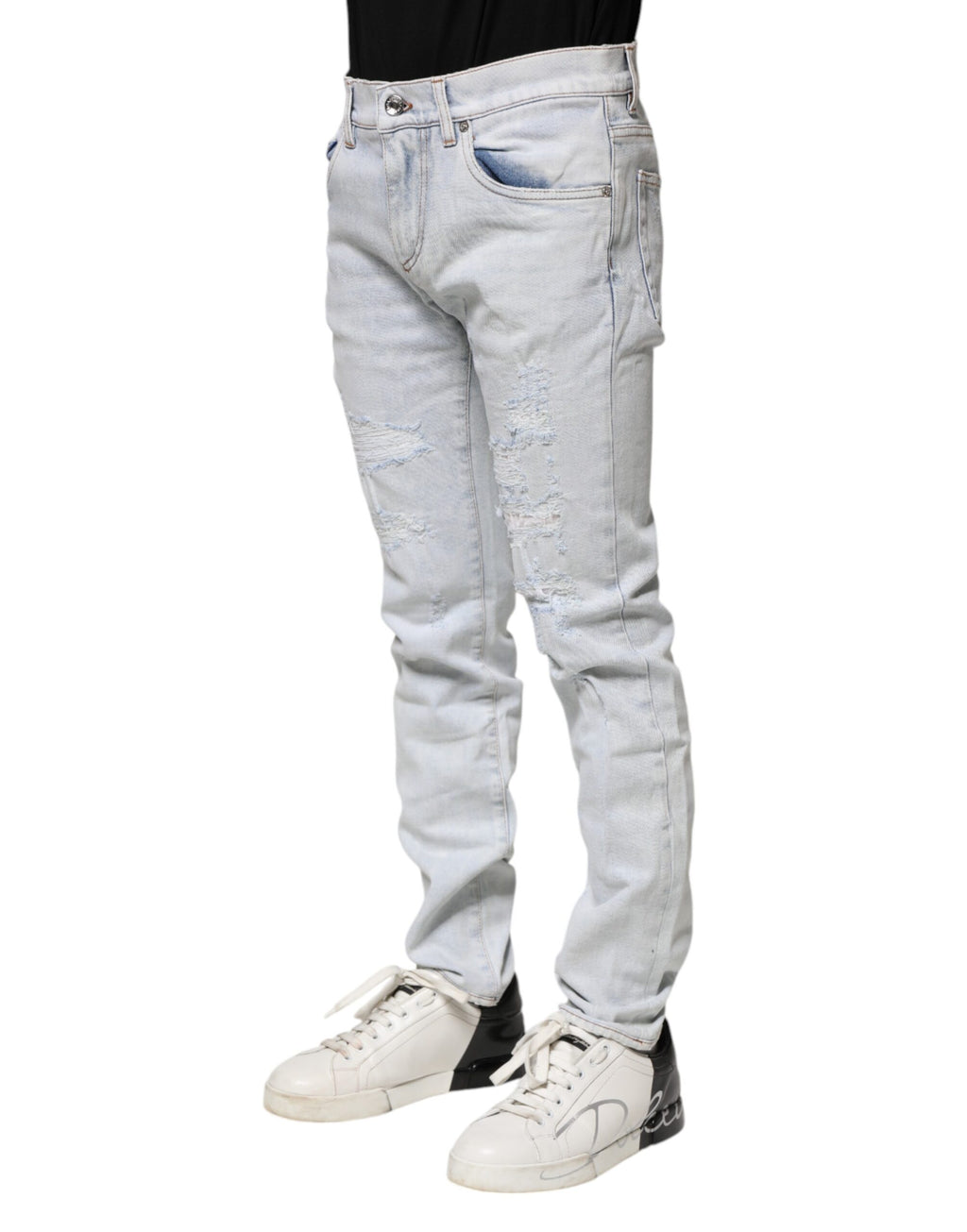 Dolce & Gabbana Blue Skinny Jeans for Men detail view