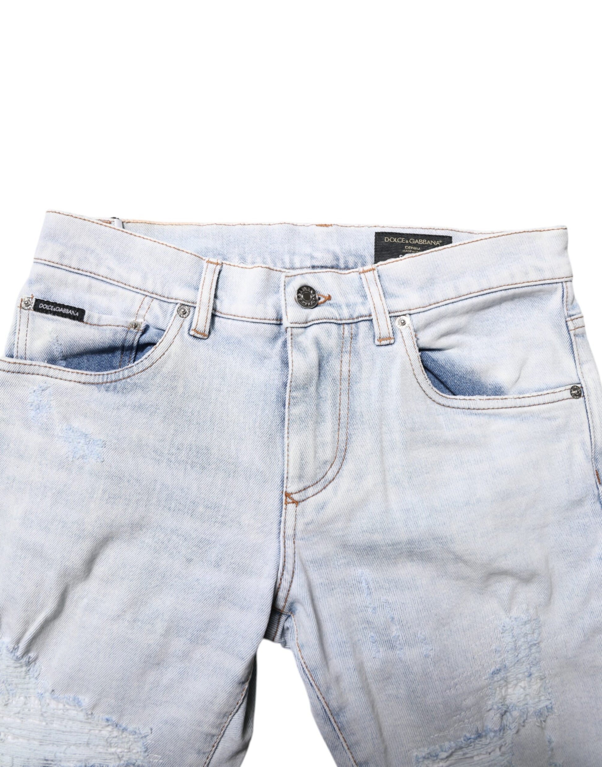 Dolce & Gabbana Blue Skinny Jeans for Men additional view