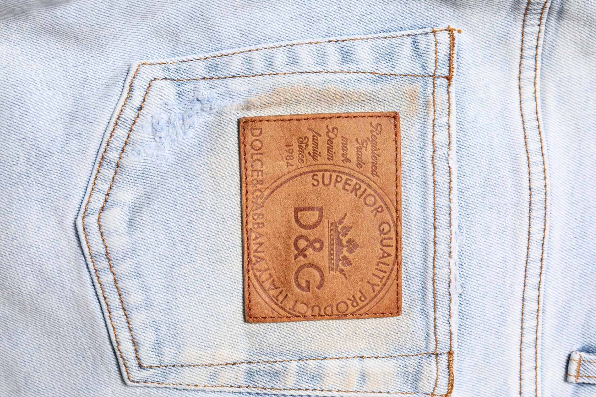 Dolce & Gabbana Blue Skinny Jeans for Men additional view