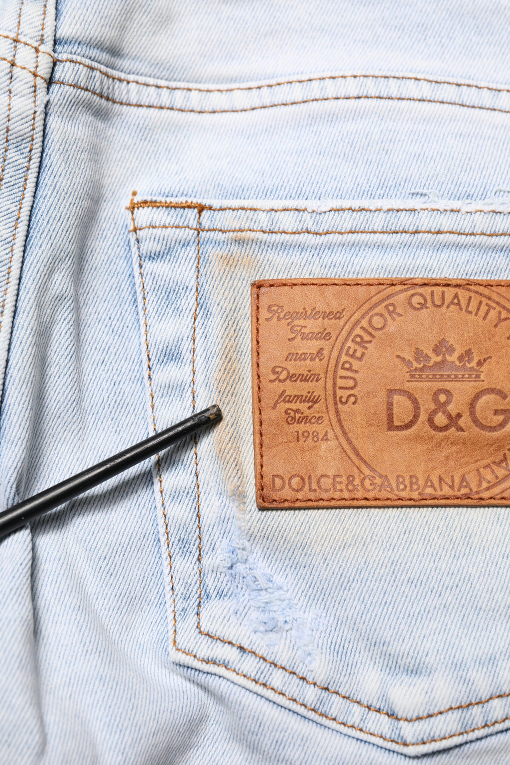 Dolce & Gabbana Blue Skinny Jeans for Men additional view