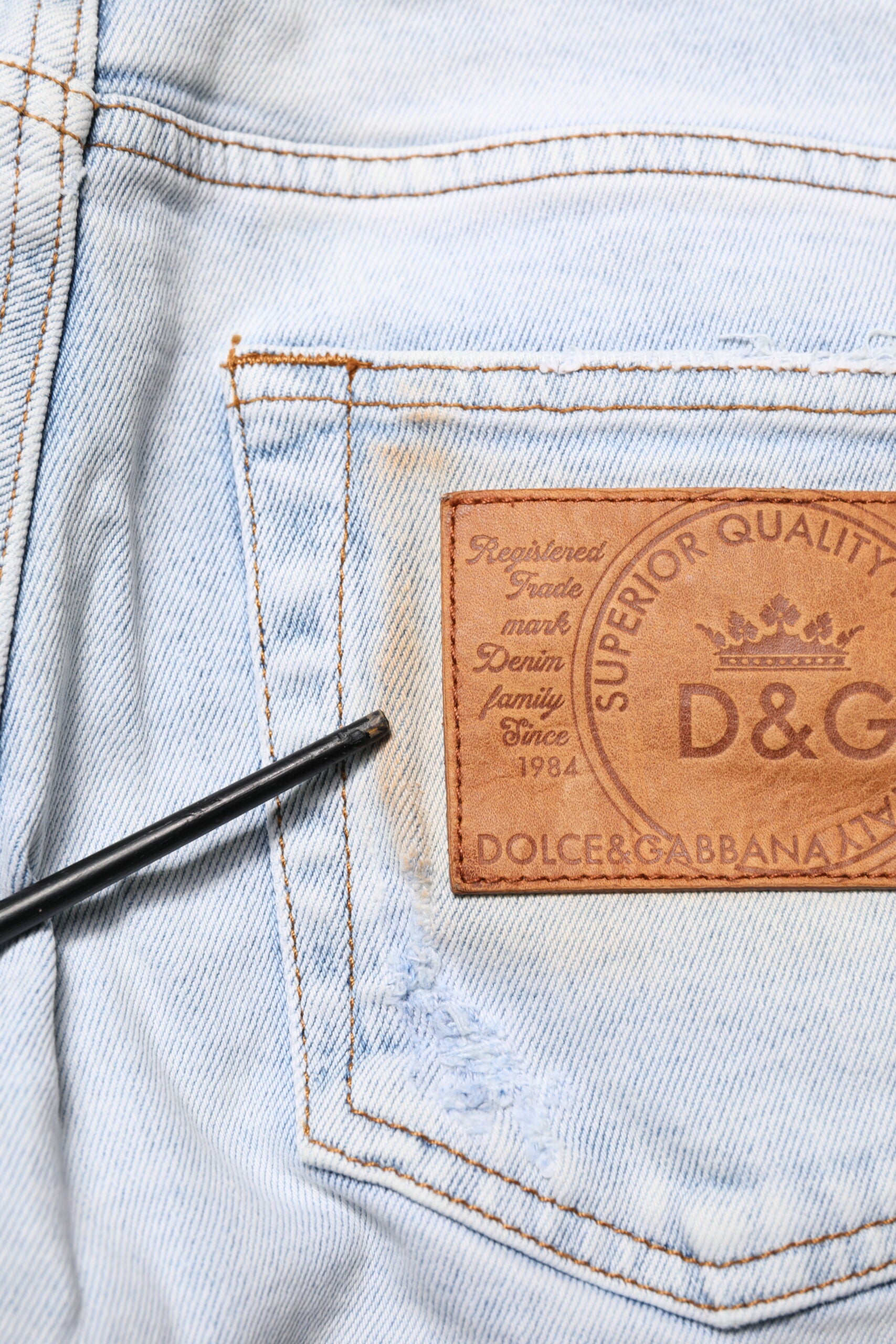 Dolce & Gabbana Blue Skinny Jeans for Men additional view