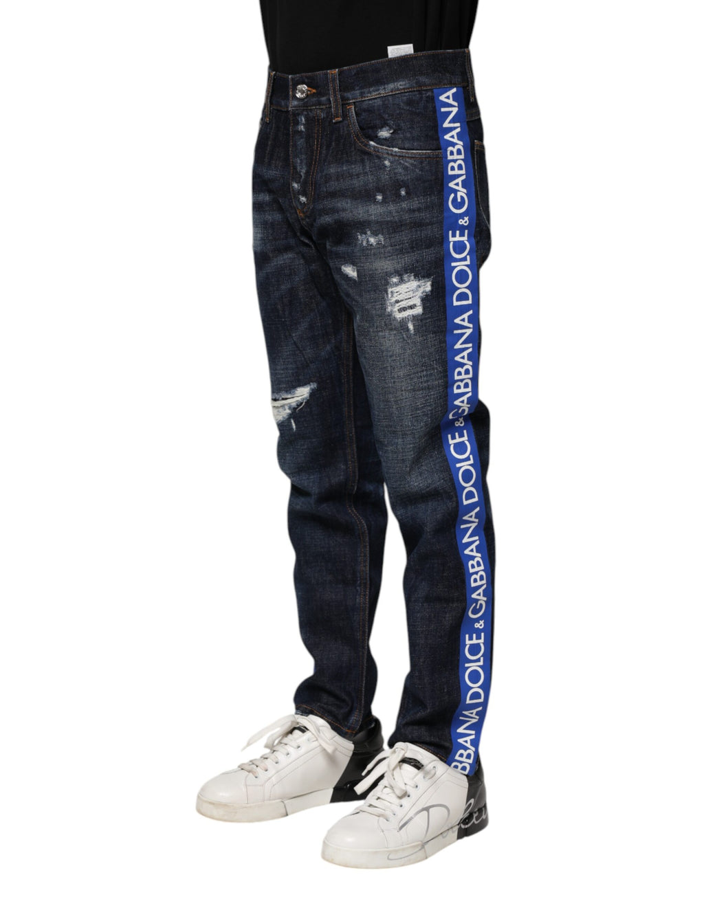 Dolce & Gabbana Blue Skinny Jeans for Men detail view