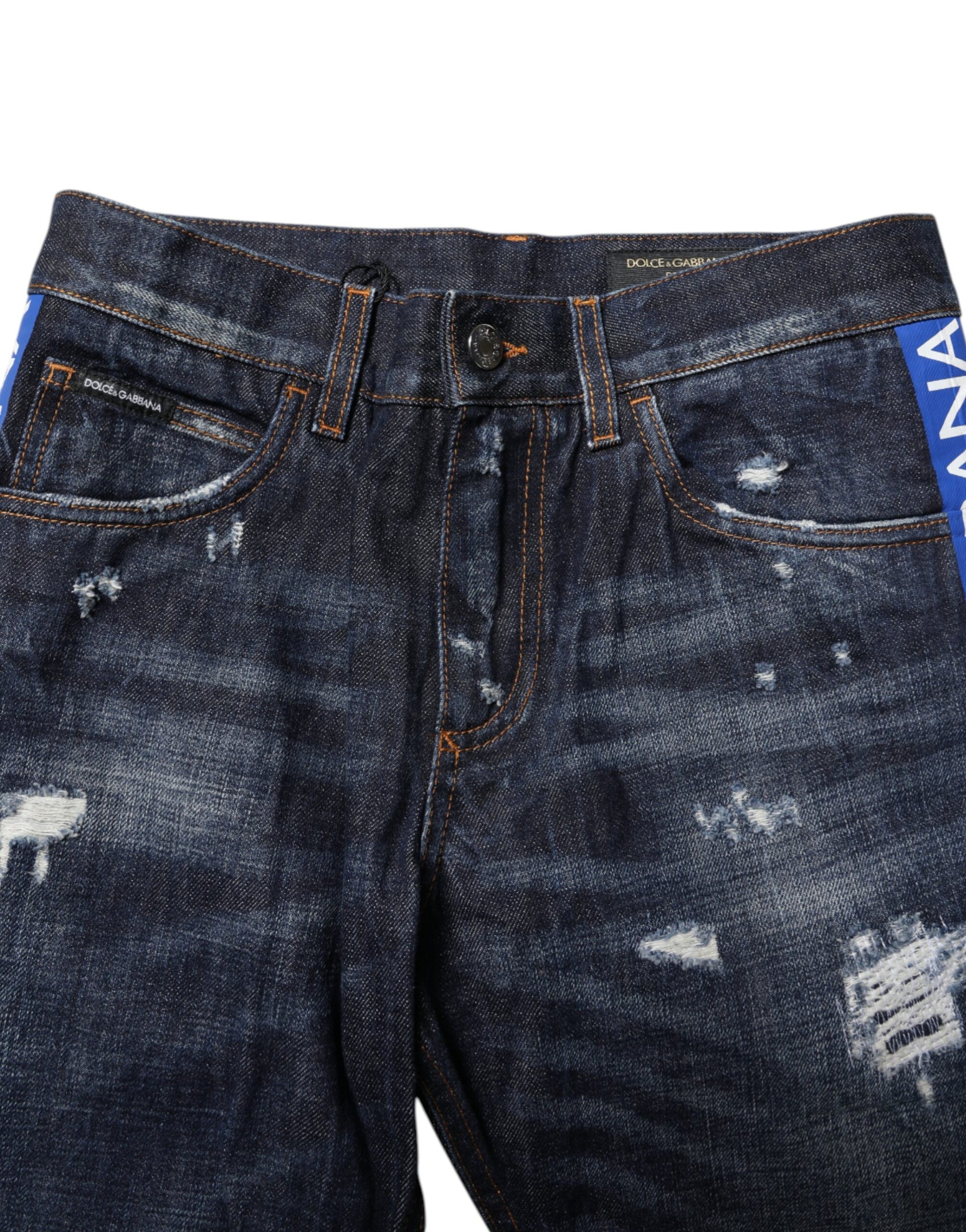 Dolce & Gabbana Blue Skinny Jeans for Men additional view