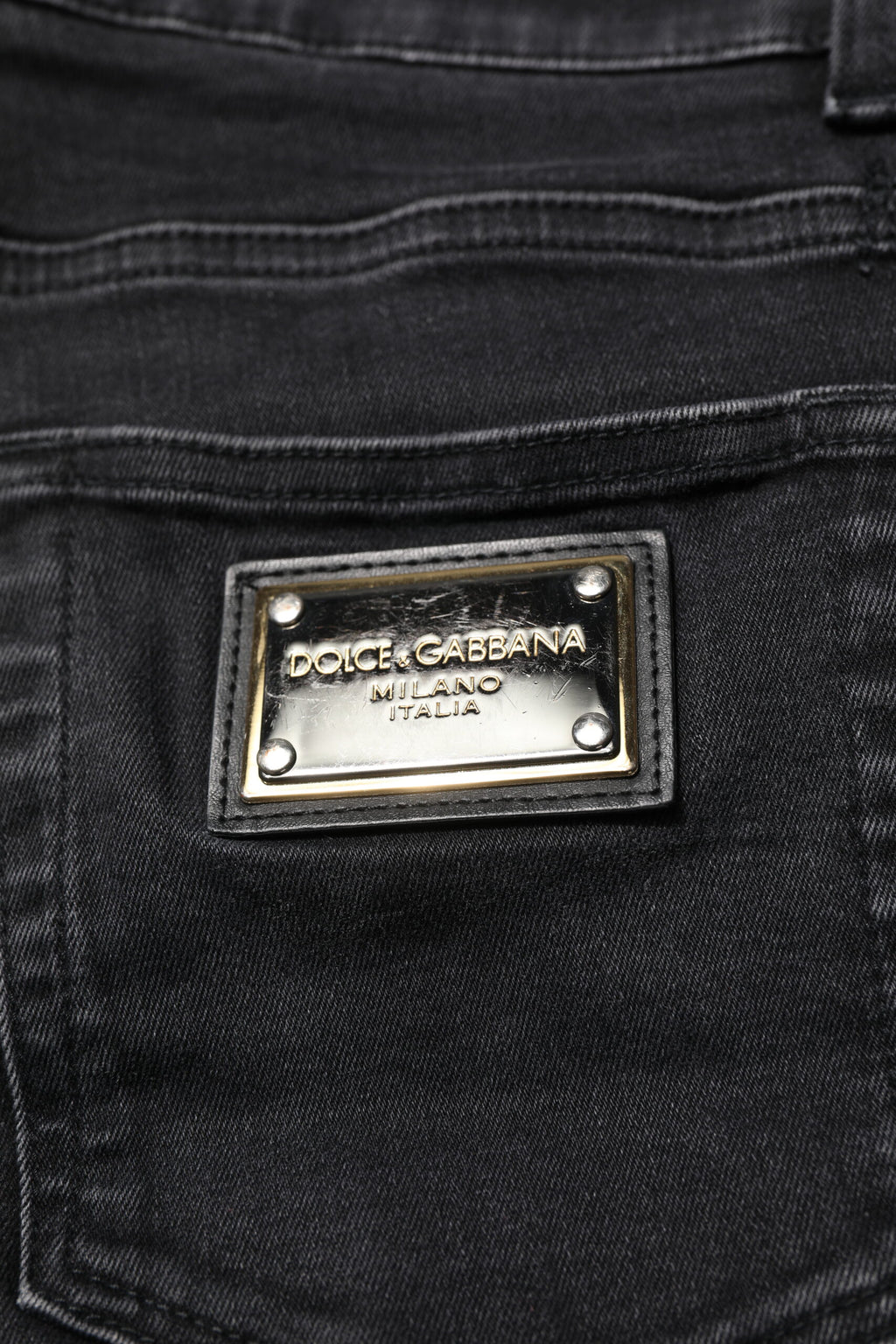 Dolce & Gabbana Black Cotton Skinny Men Denim Jeans