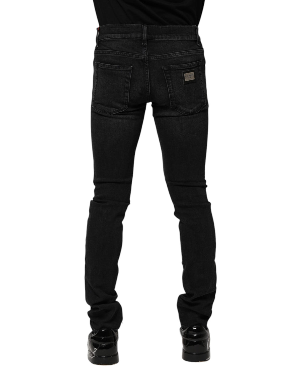 Dolce & Gabbana Black Skinny Jeans for Men side view