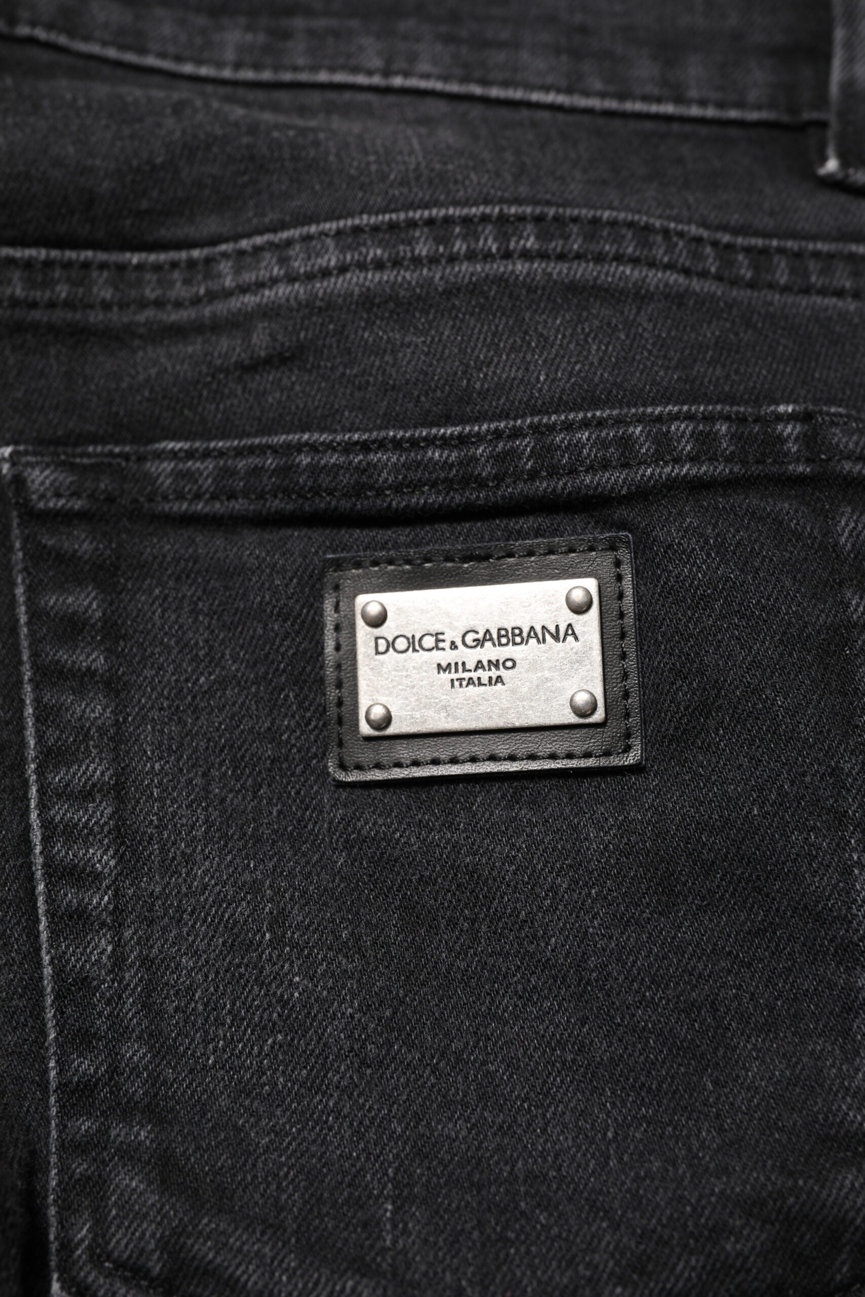 Dolce & Gabbana Black Skinny Jeans for Men additional view