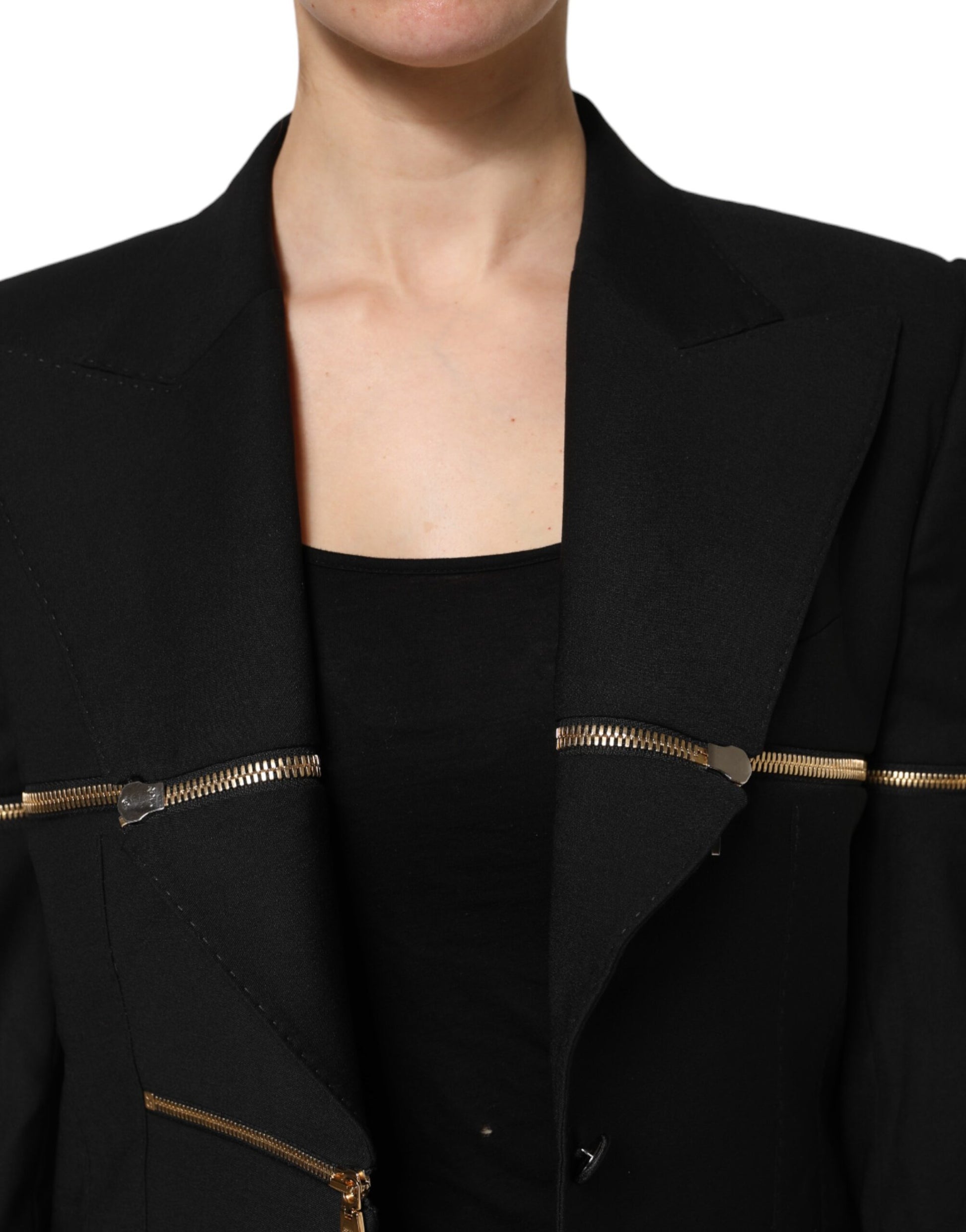 Dolce & Gabbana Black Coat for Women side view