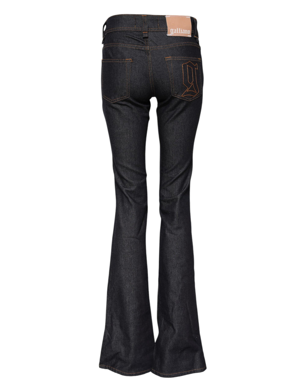Jeans en denim John Galliano bleu, taille mi-haute, coupe large en coton