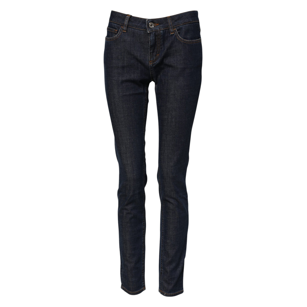 Jean en jean skinny en coton bleu taille mi-haute Dolce & Gabbana