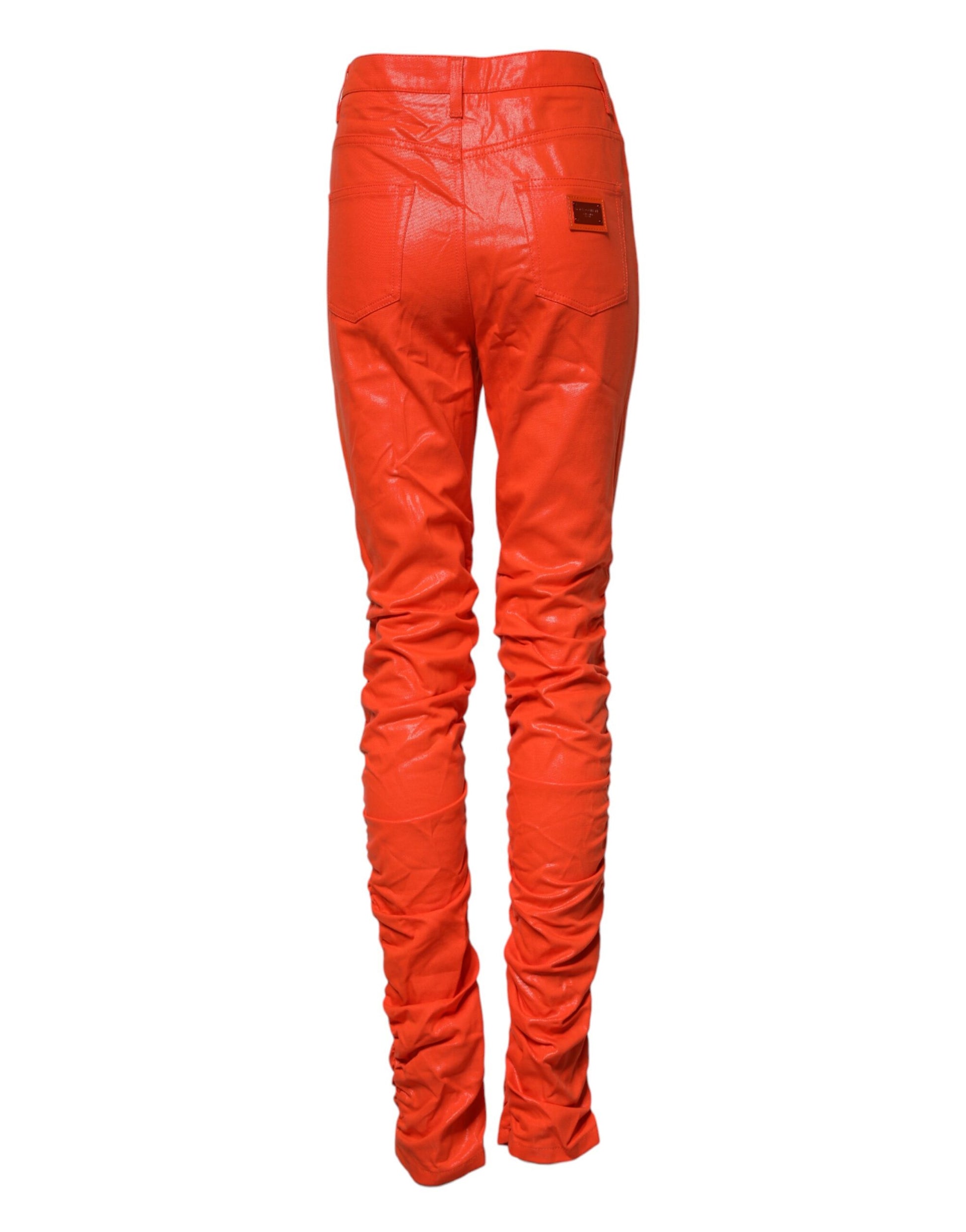 Dolce & Gabbana Orange Skinny Jeans for Women detail view