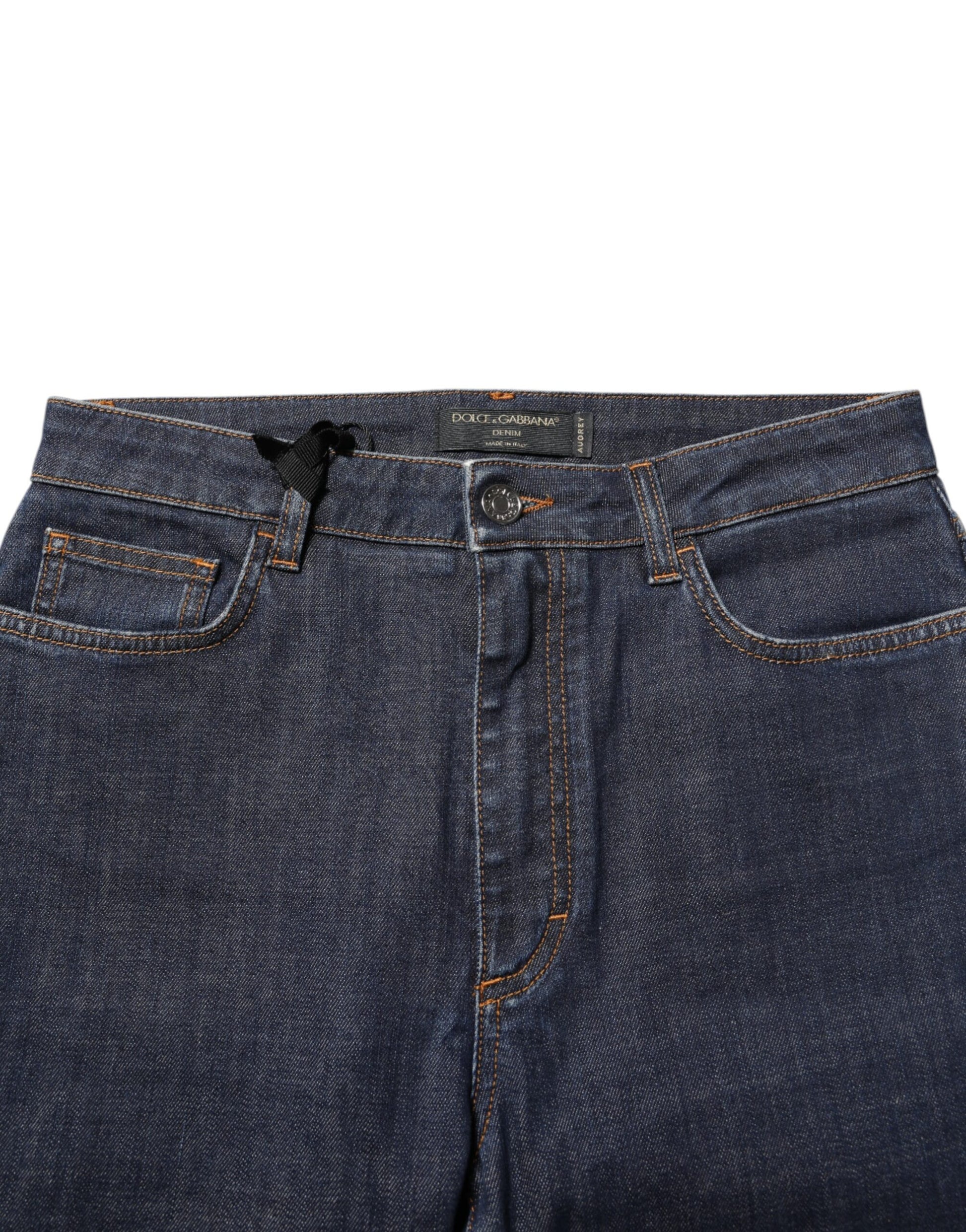 Dolce & Gabbana Blue Skinny Jeans for Women side view