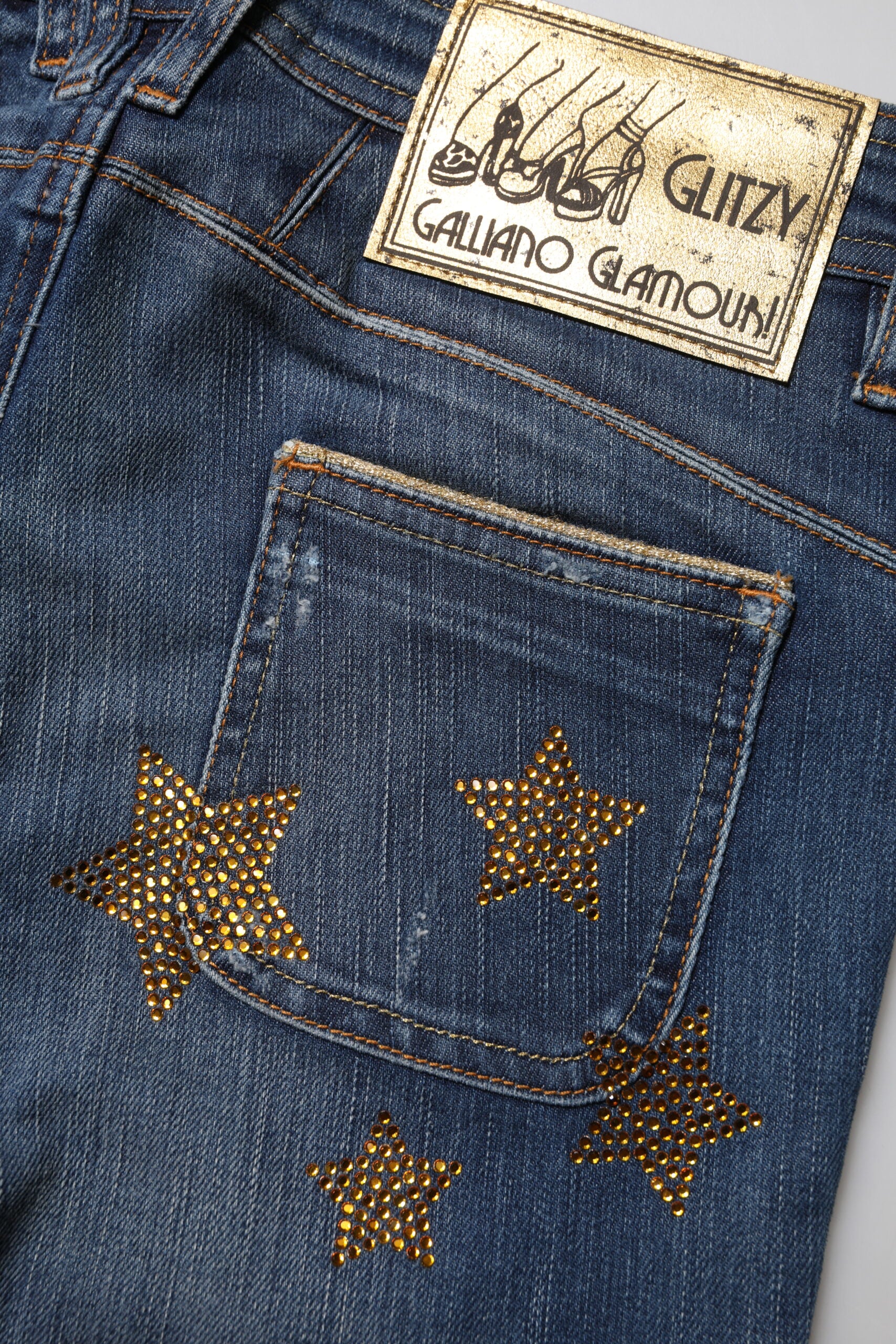John Galliano Blue Flared Jeans for Women additional view