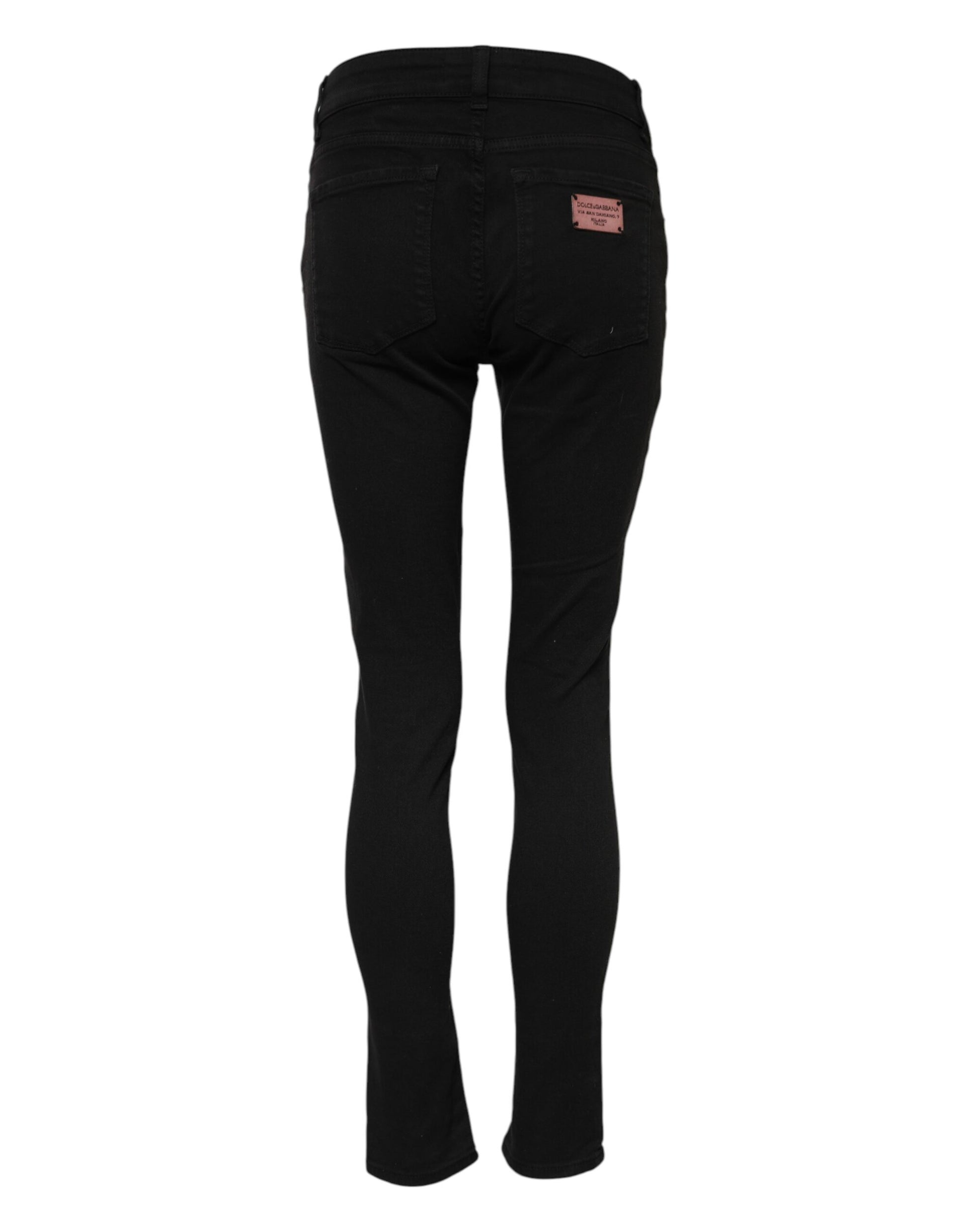 Dolce & Gabbana Black Skinny Jeans for Women detail view