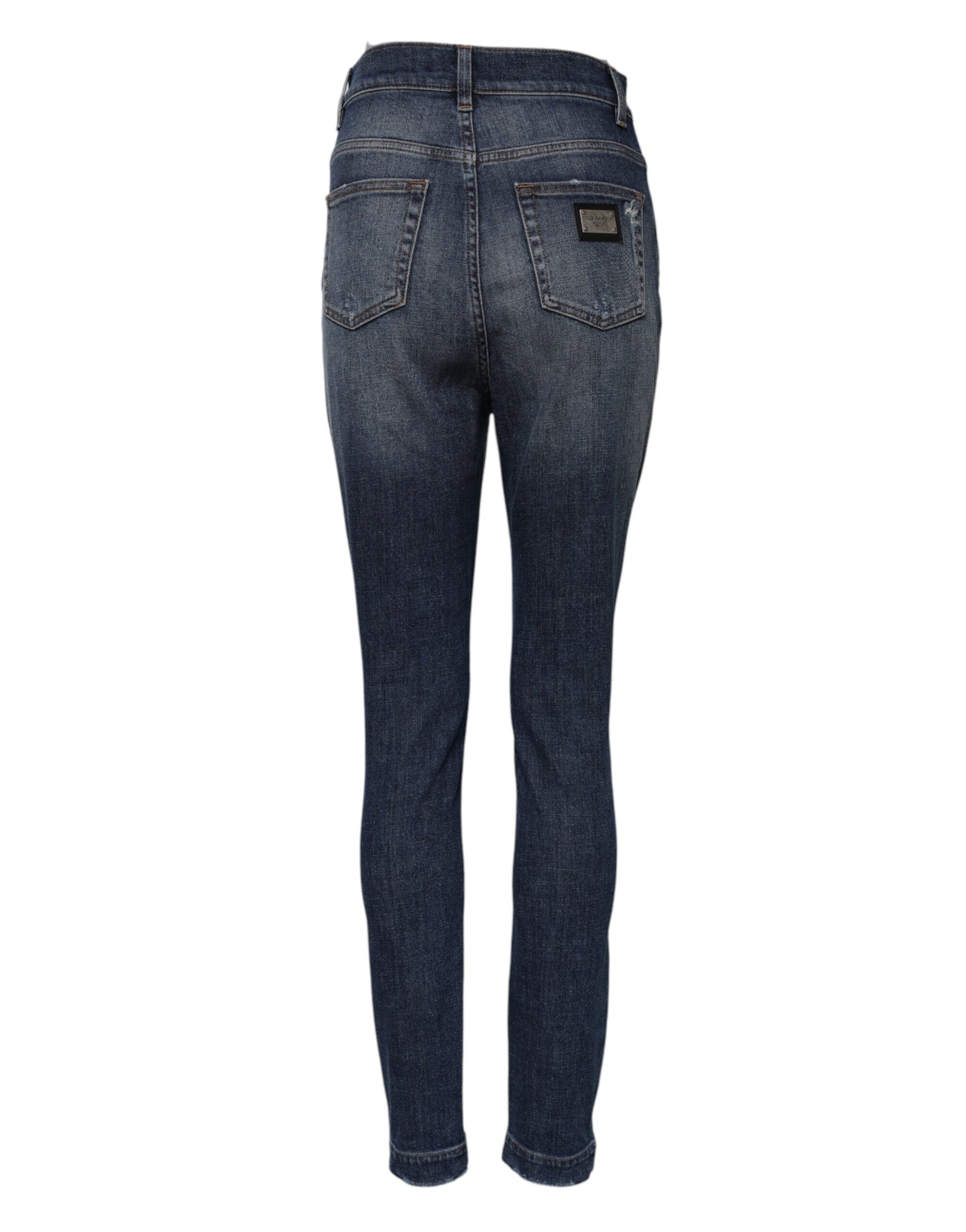 Dolce & Gabbana Blue Skinny Jeans for Women detail view