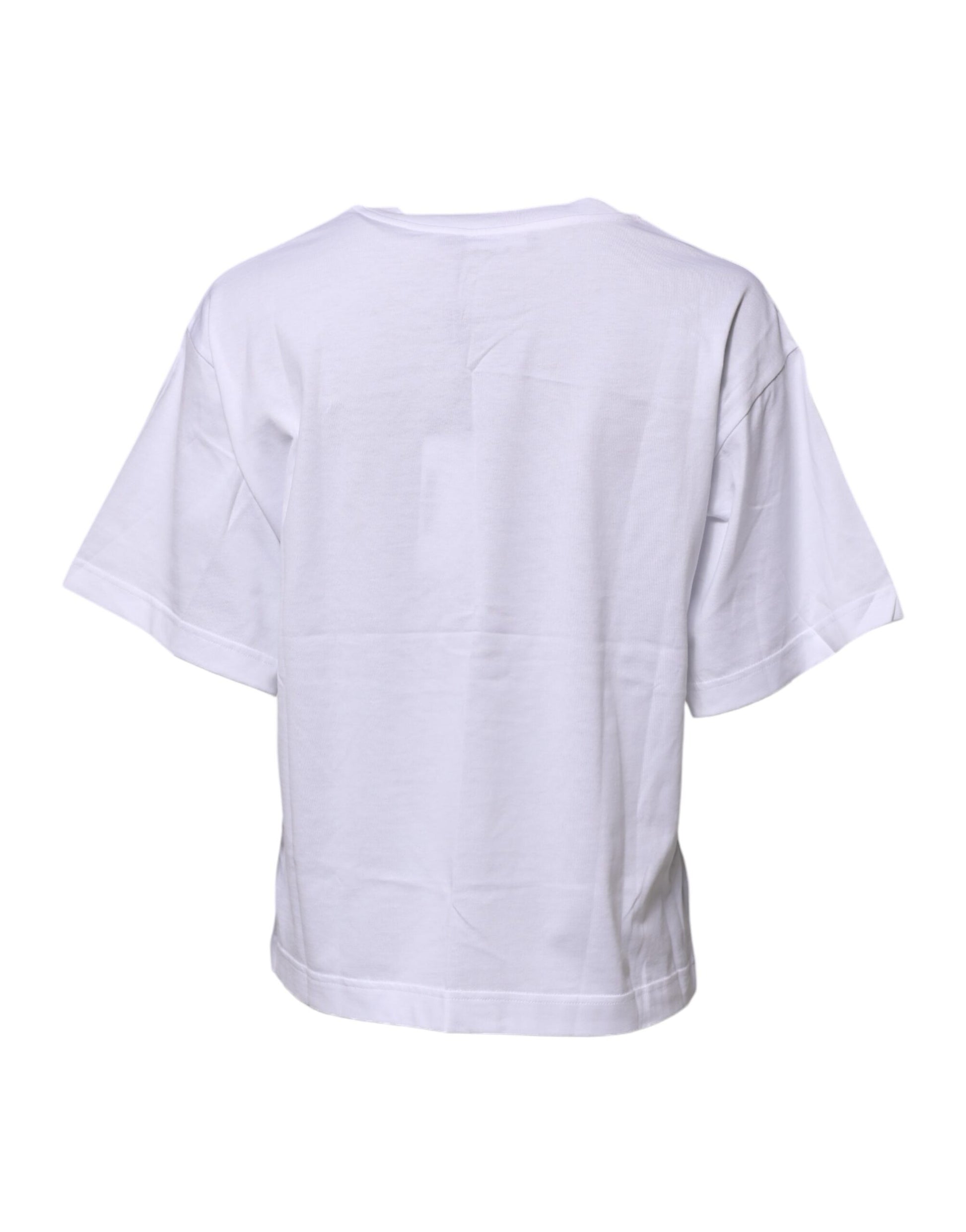 T-shirt col rond Dolce & Gabbana en coton blanc à imprimé graphique