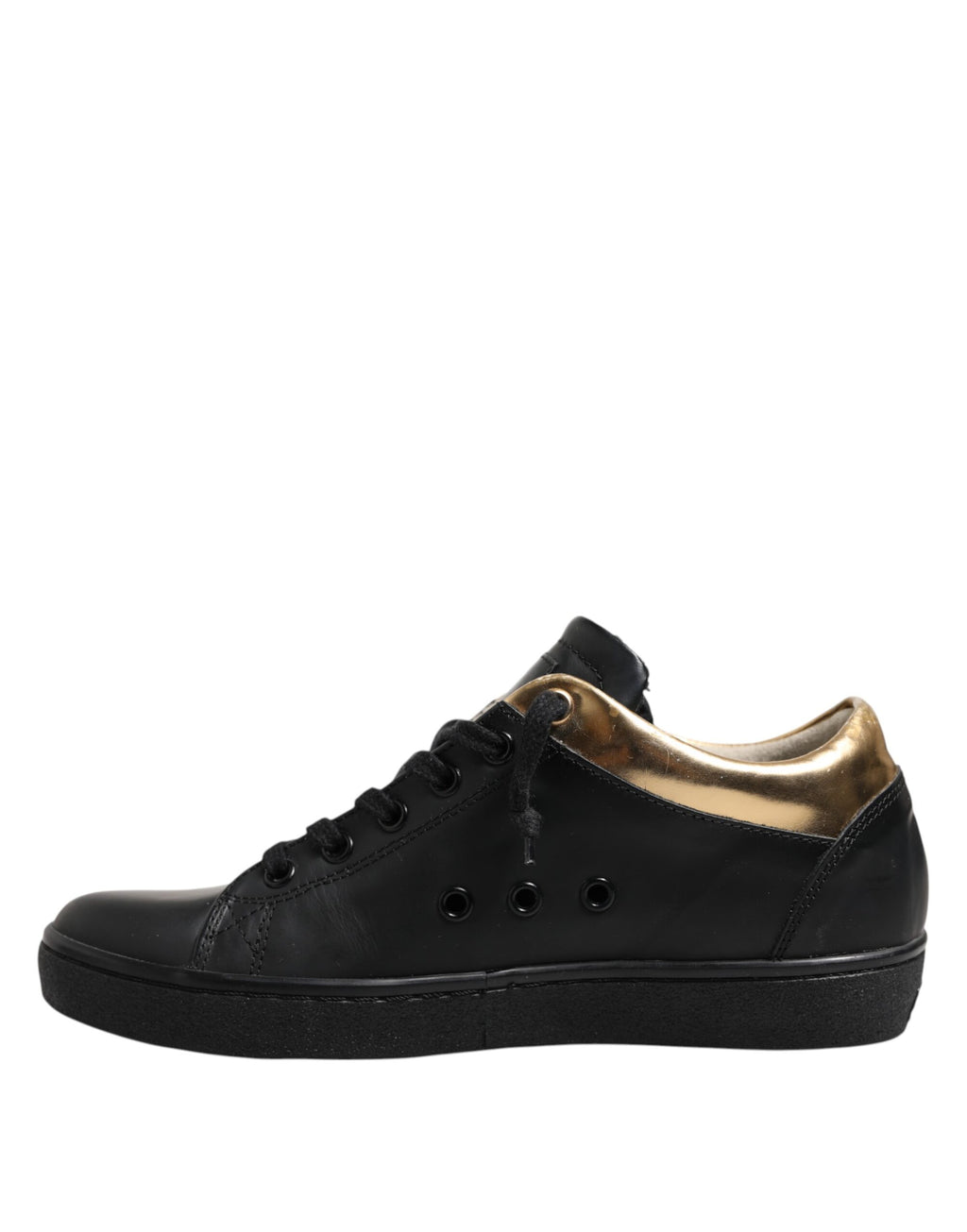Leather Crown Black Low Top Sneakers for Women additional view